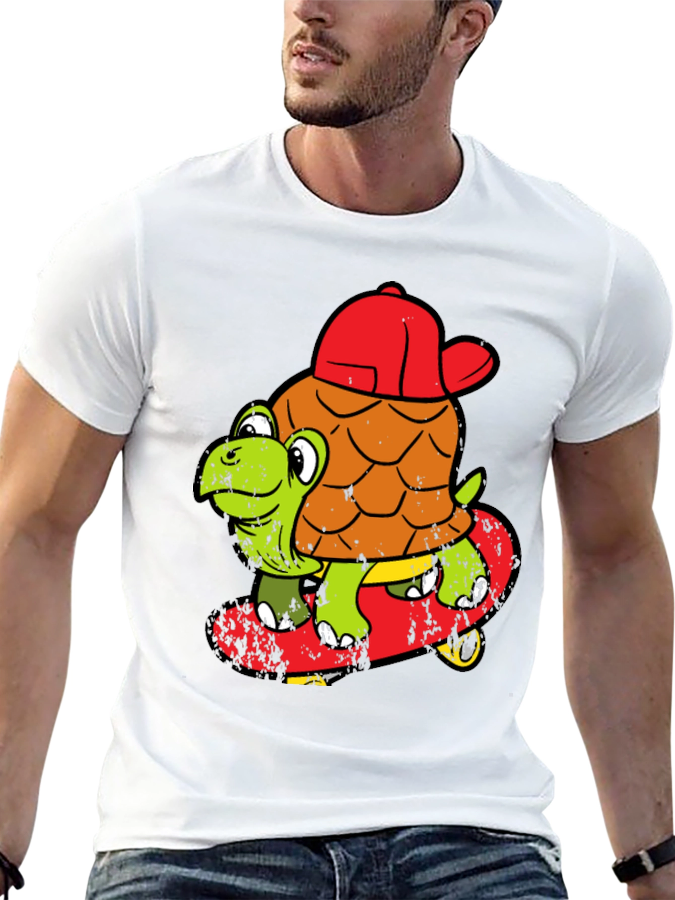 Turtle Skateboarder T-Shirt - Cool Cartoon Tee