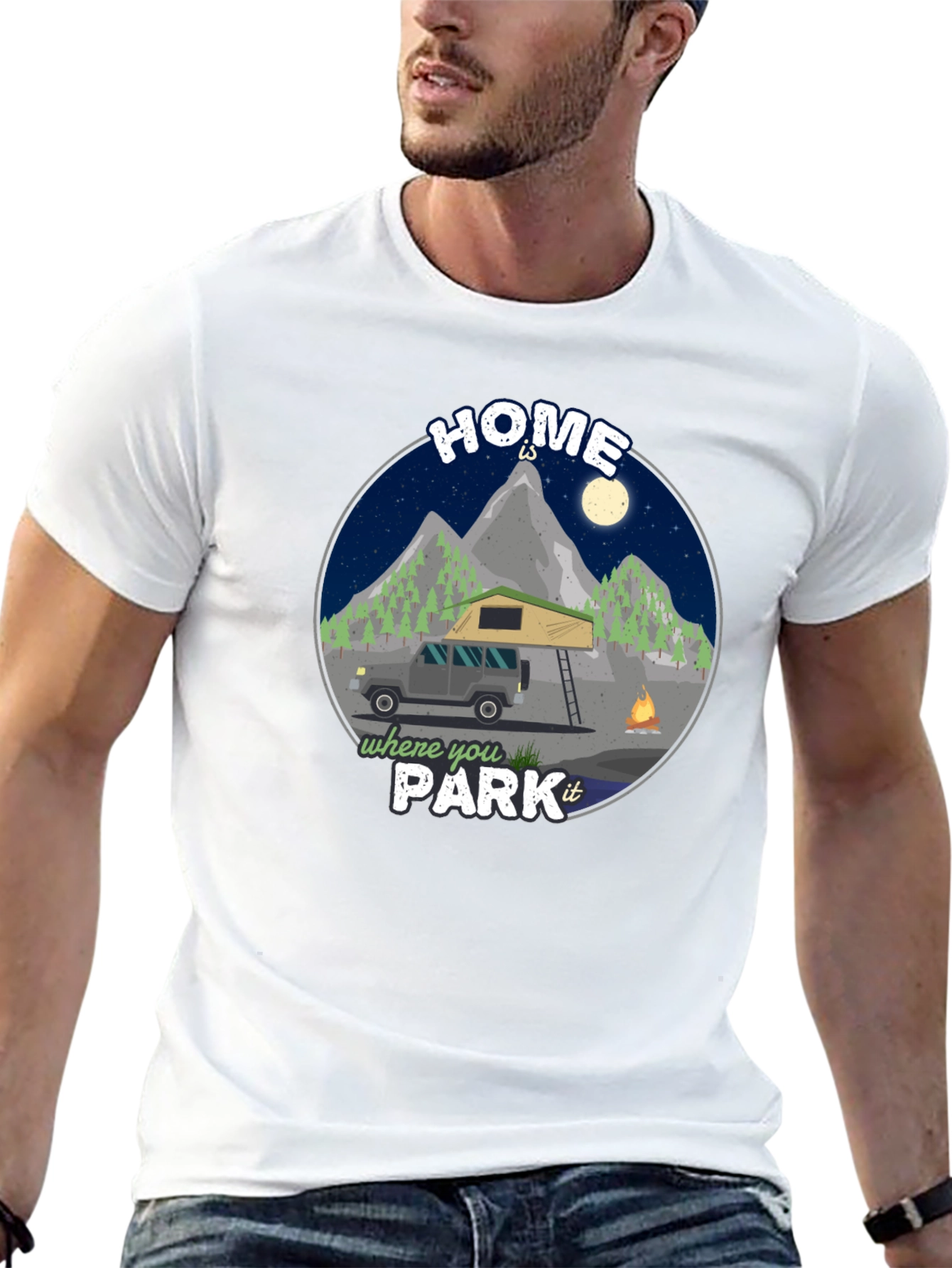 Home is Where You Park It Camping T-Shirt