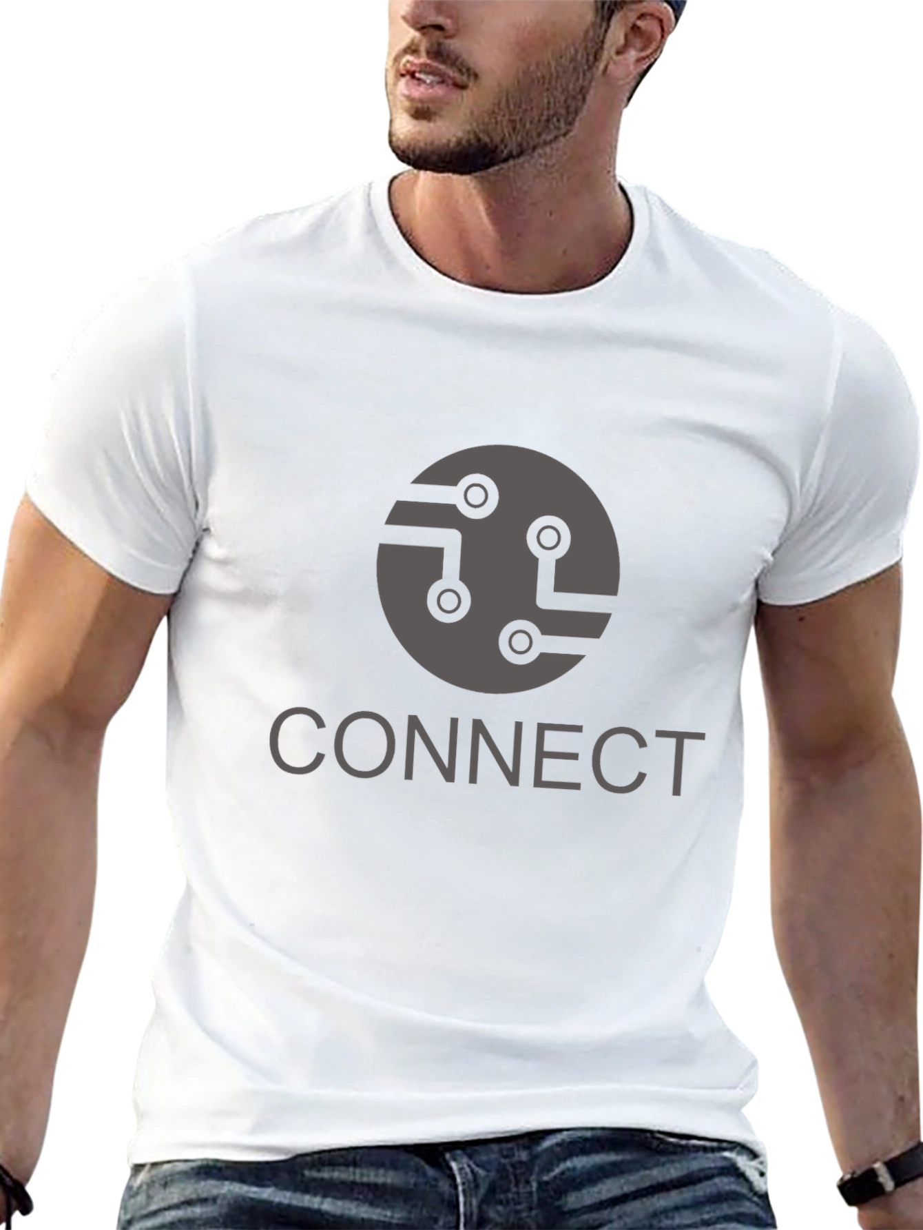Connect Graphic T-Shirt - Black Cotton Blend