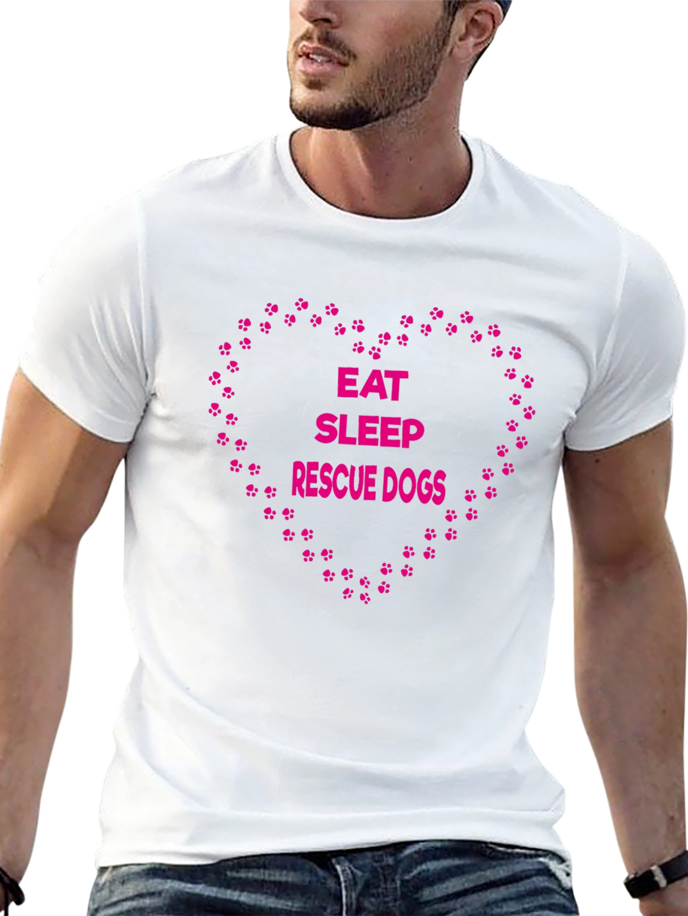 Eat Sleep Rescue Dogs T-Shirt