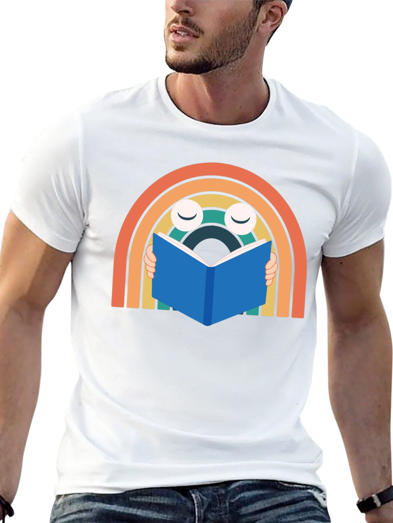 Rainbow Bookworm T-Shirt - Unisex Graphic Tee