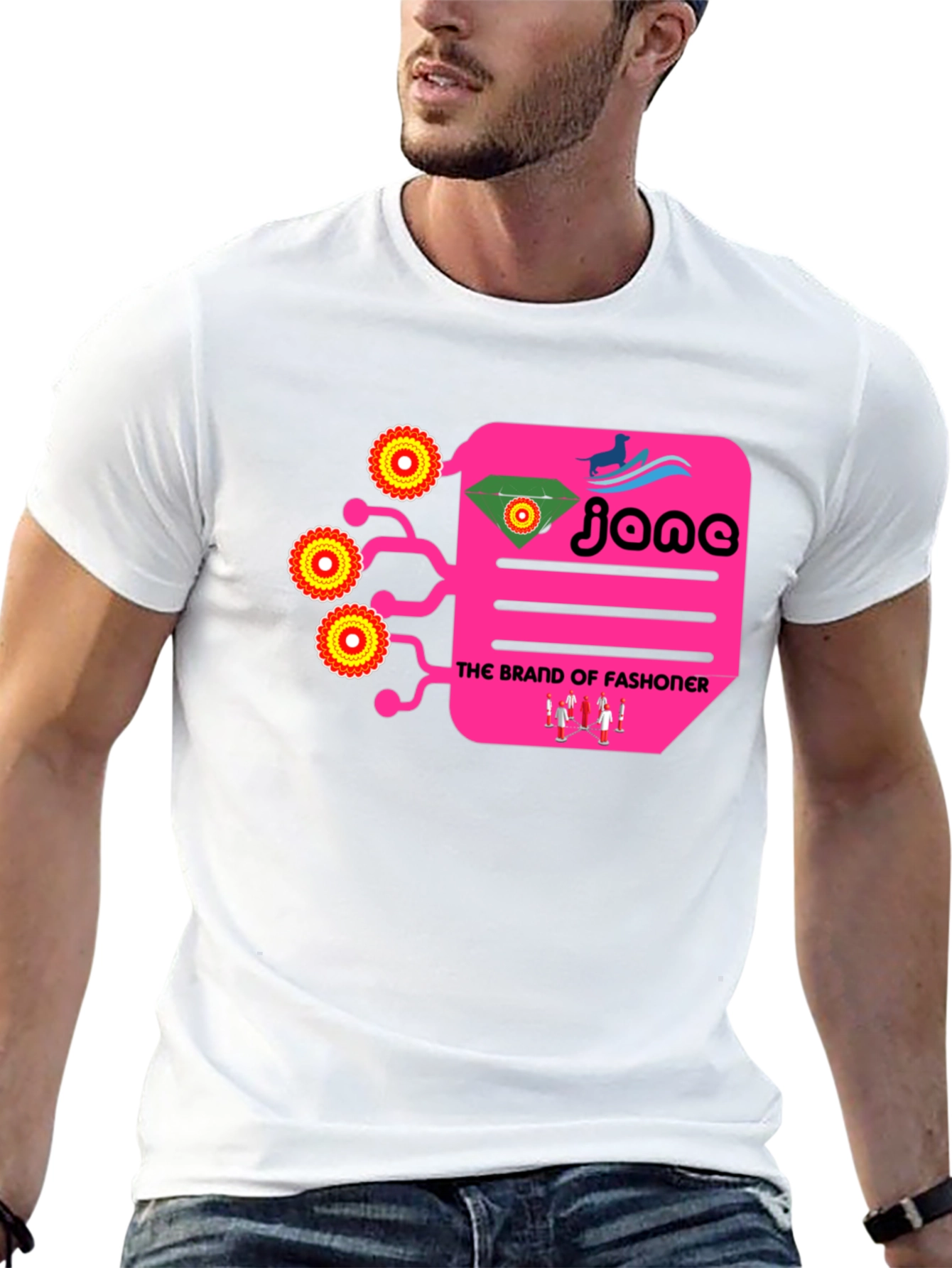 Funky Graphic Print Black T-Shirt