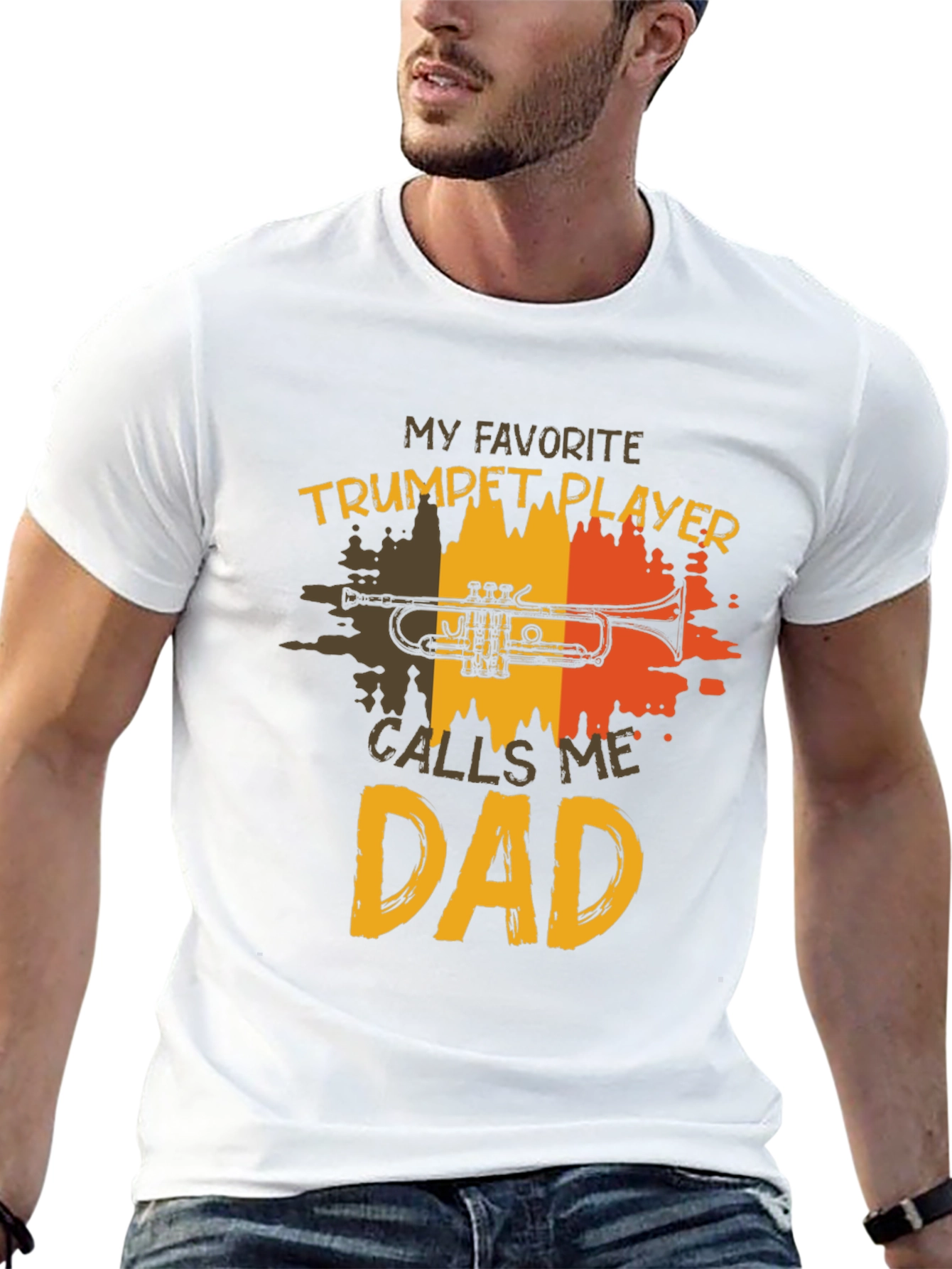 Trumpet Player Dad T-Shirt - Musical Fathers Day Gift