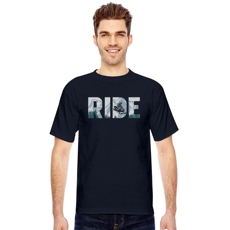 Ride Snowmobile Adventure Design Winter Mountain