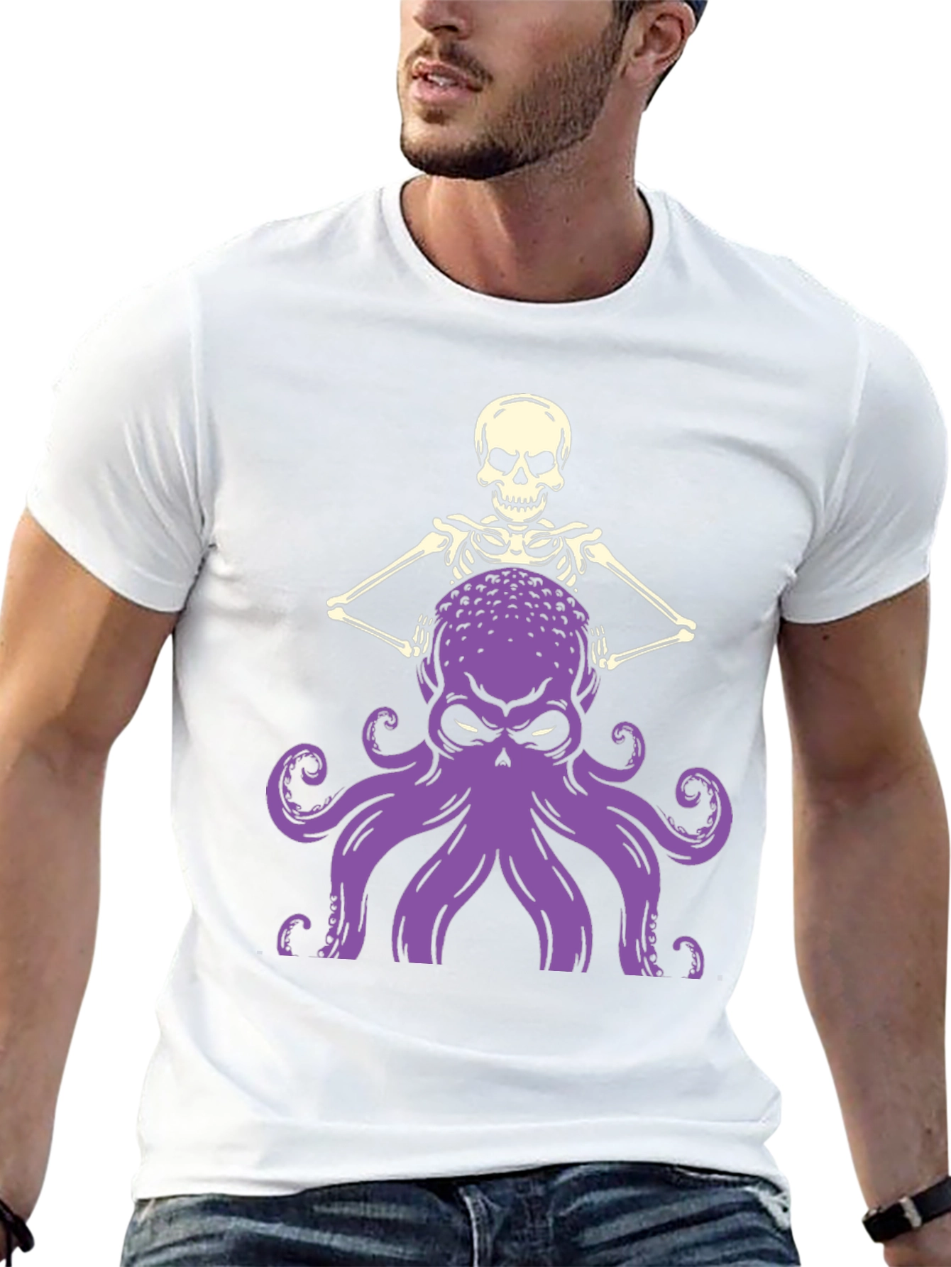 Skull Octopus Graphic T-Shirt