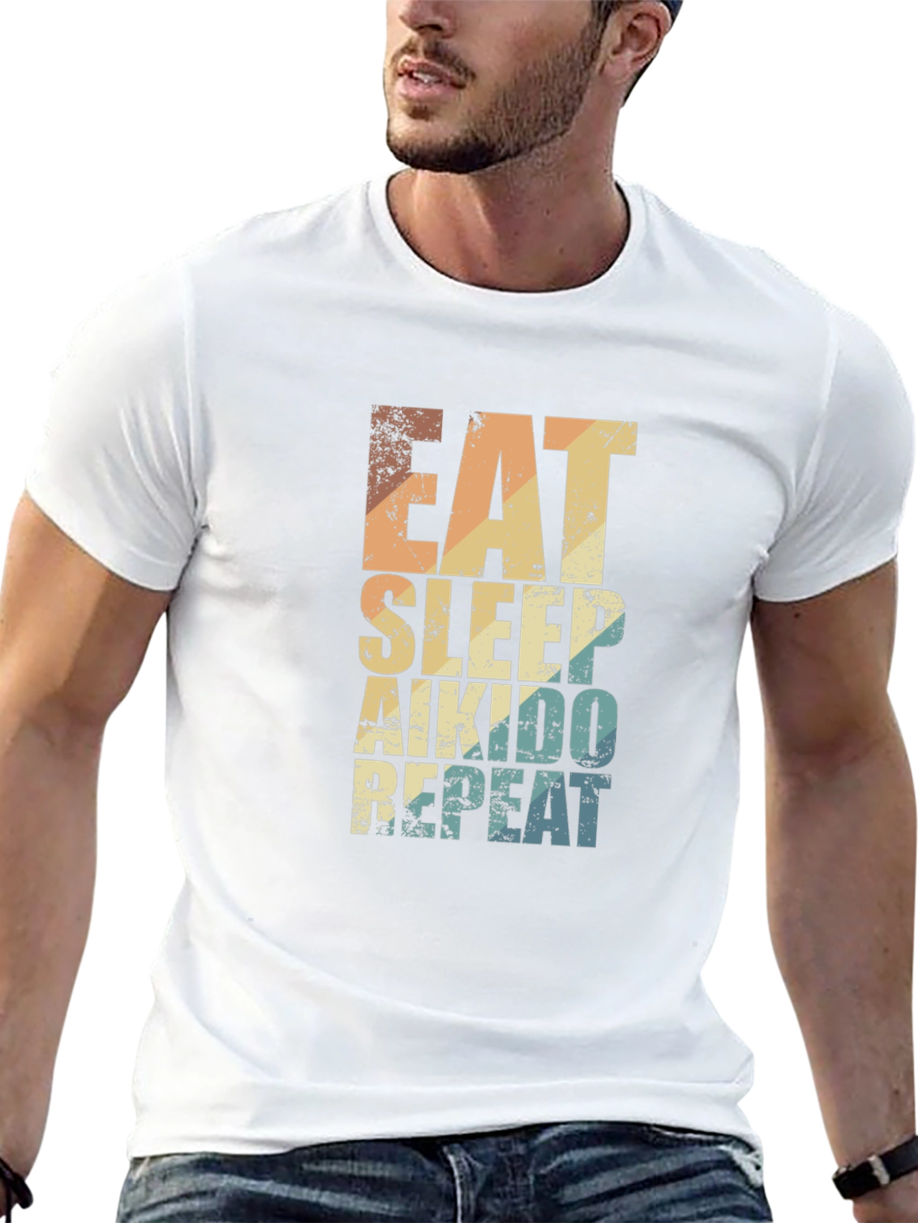 Eat Sleep Aikido Repeat T-Shirt Black