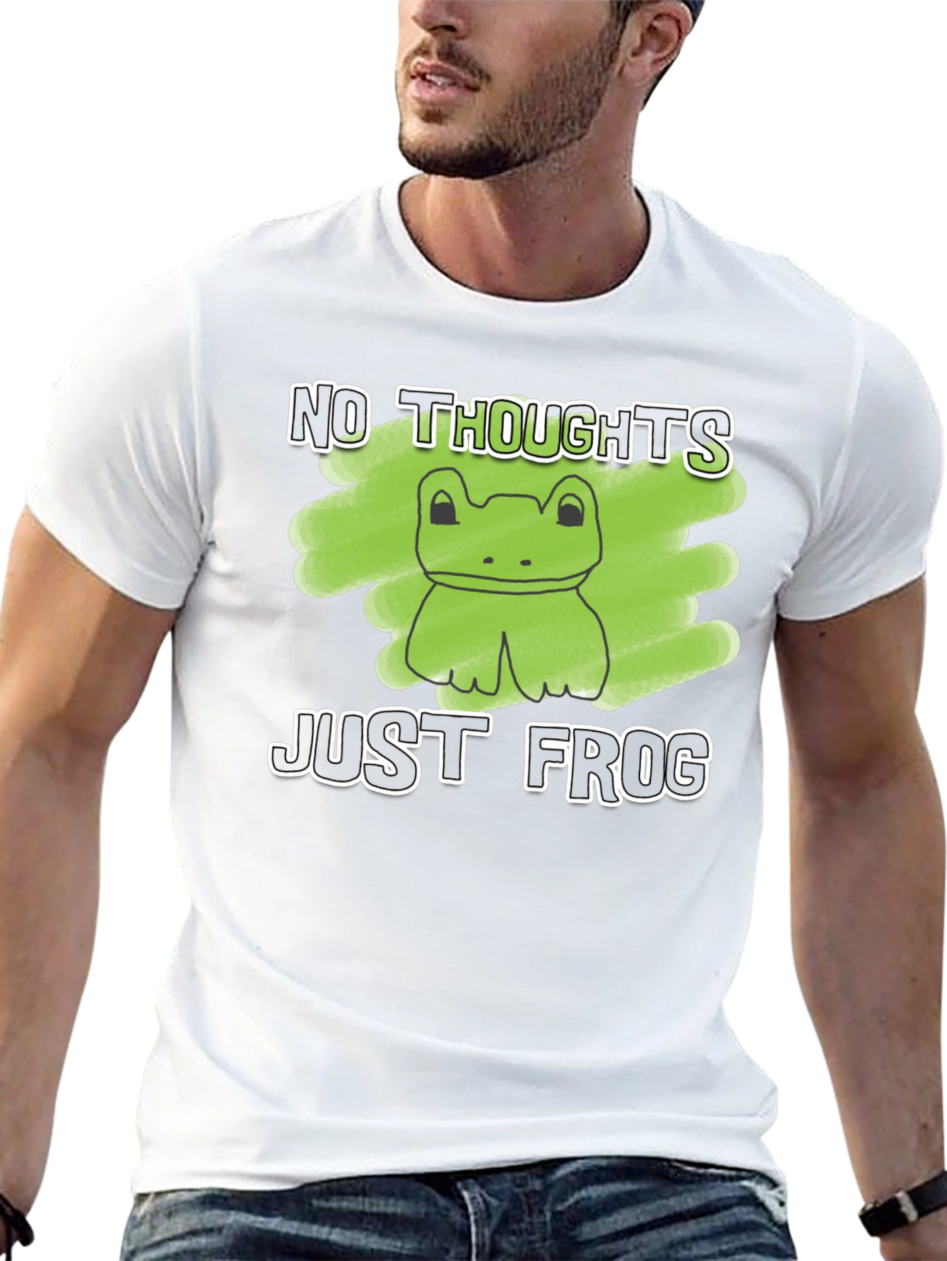 No Thoughts Just Frog Graphic Tee