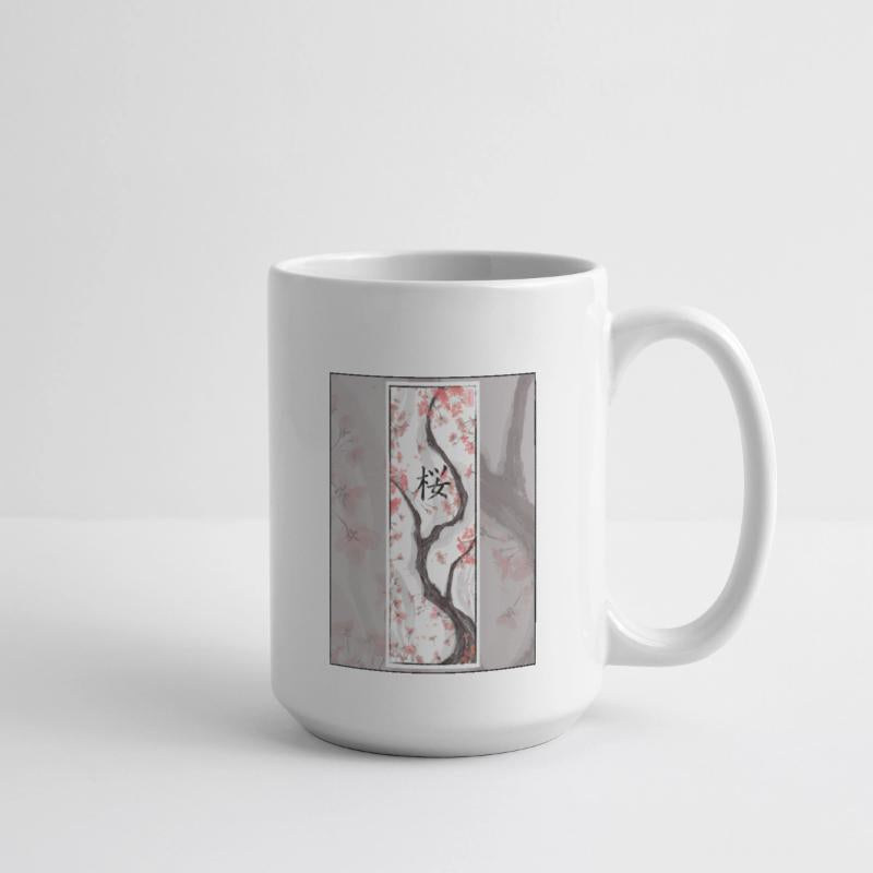Sakura Sumi-e Kanji