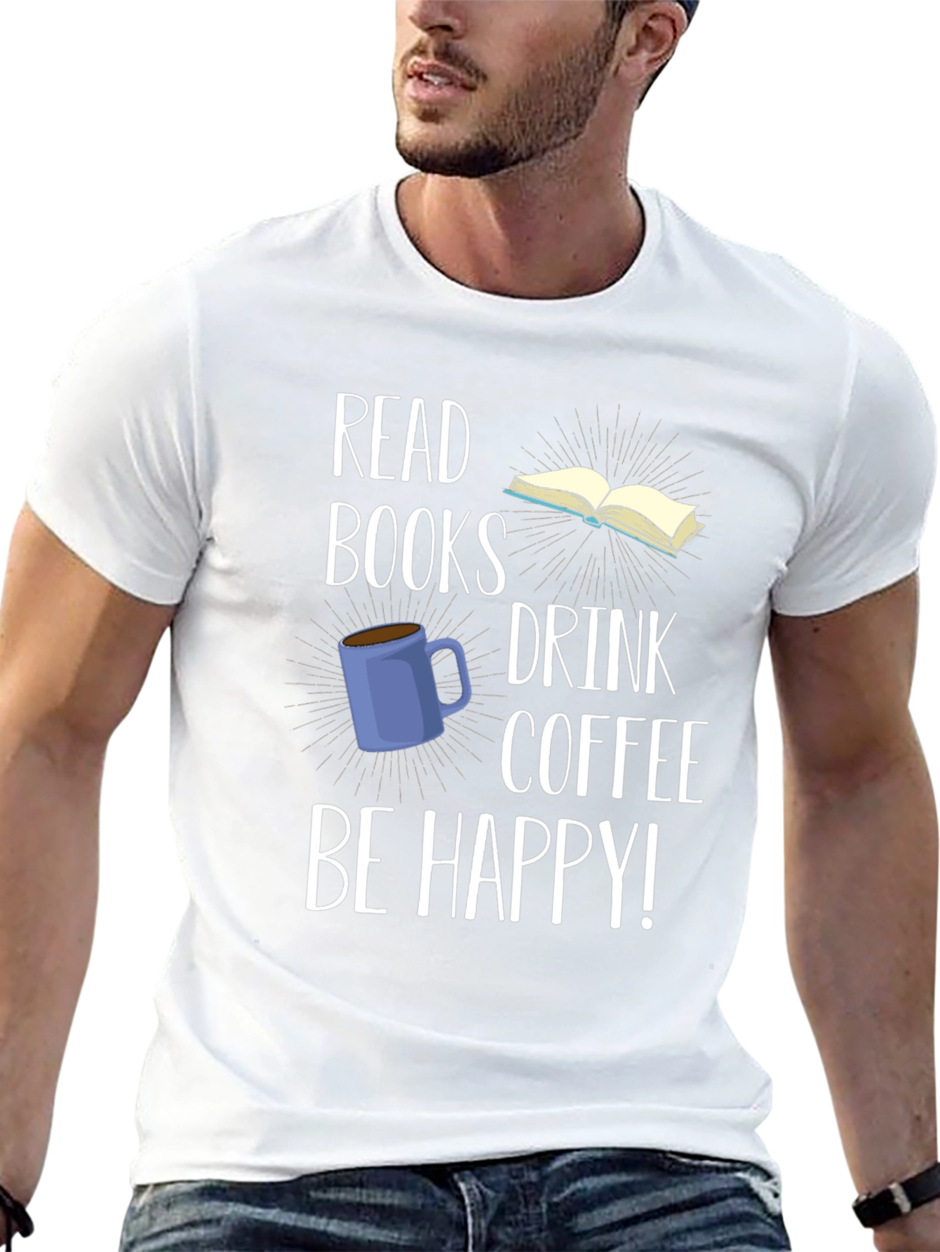 Read Books Drink Coffee Be Happy T-Shirt