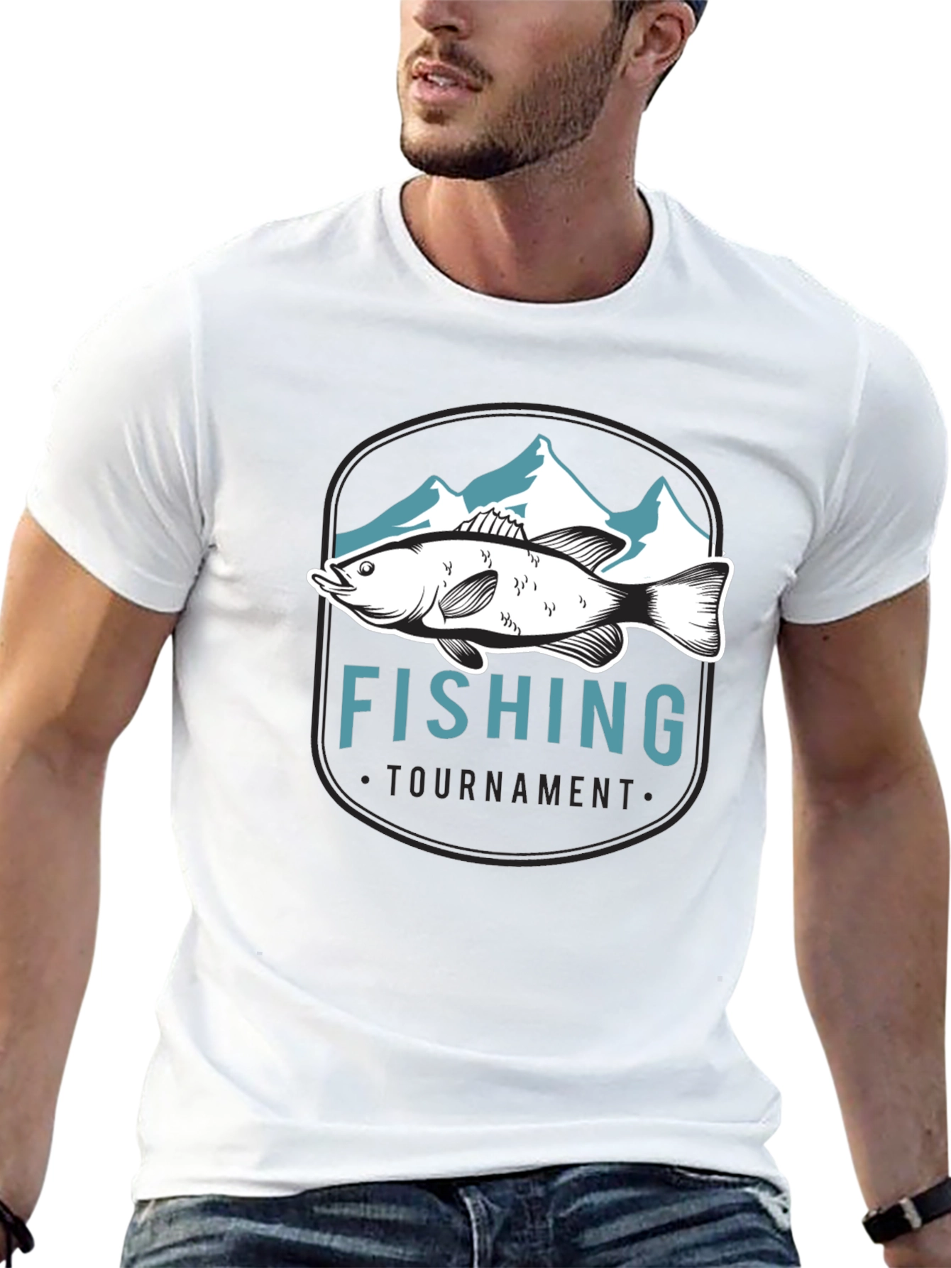 Fishing Tournament Graphic Tee - Black