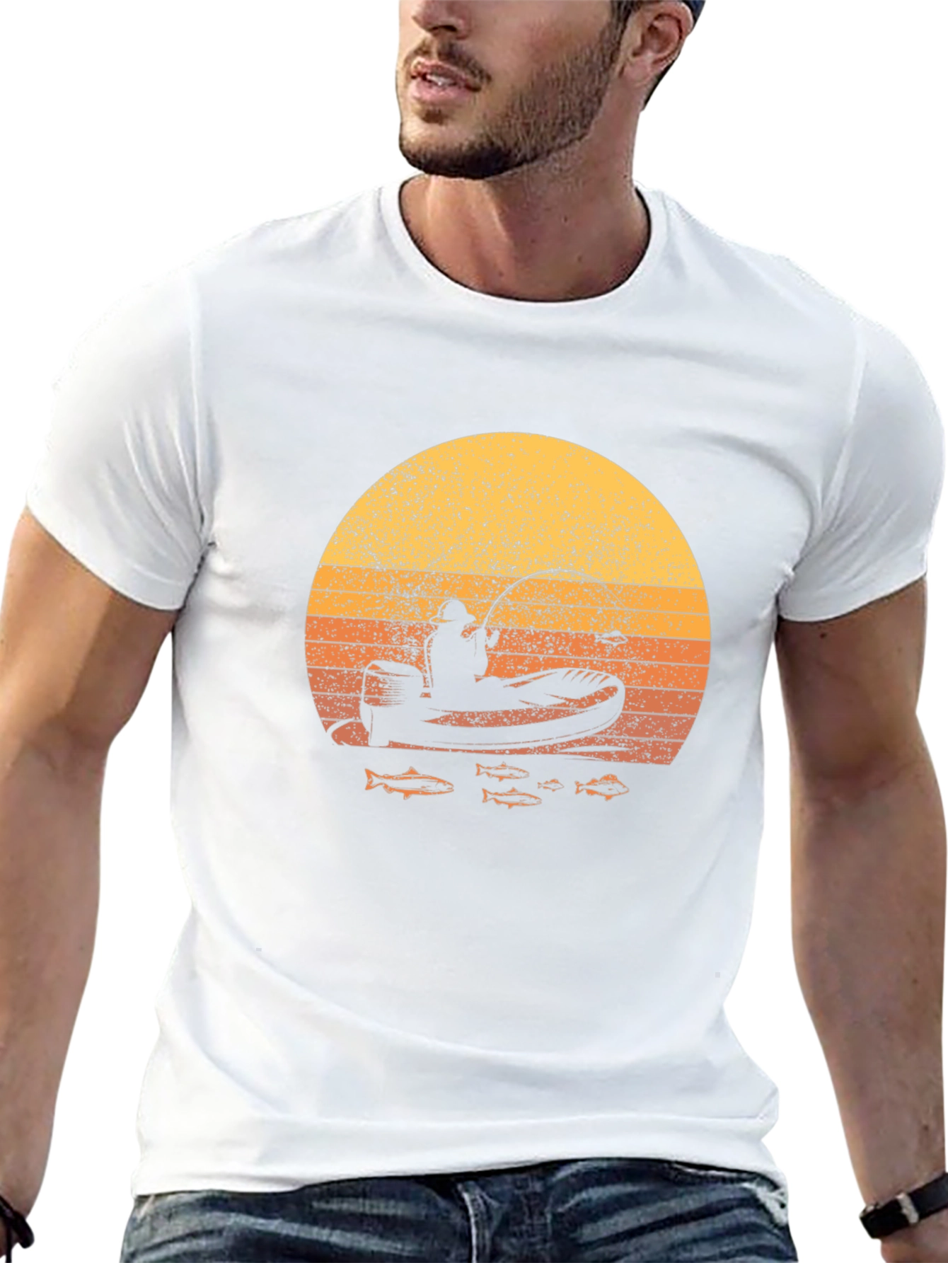 Fishing Sunset Graphic Tee - Angler Design