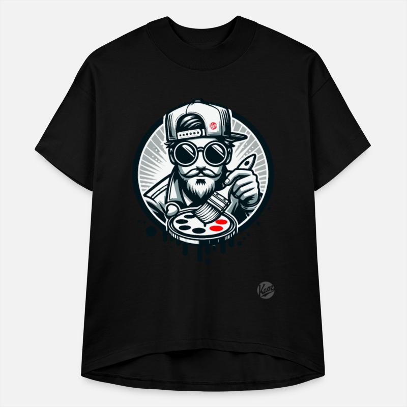 Street Art Painter with Color Palette