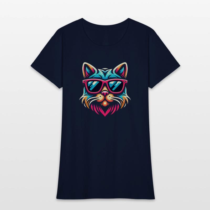 Stylized cat funny cool cats pet art 3