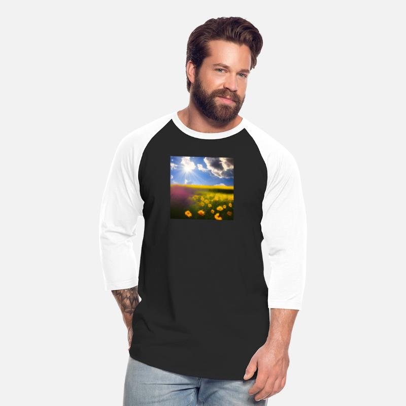 Summer Blue Sky Yellow Flowers