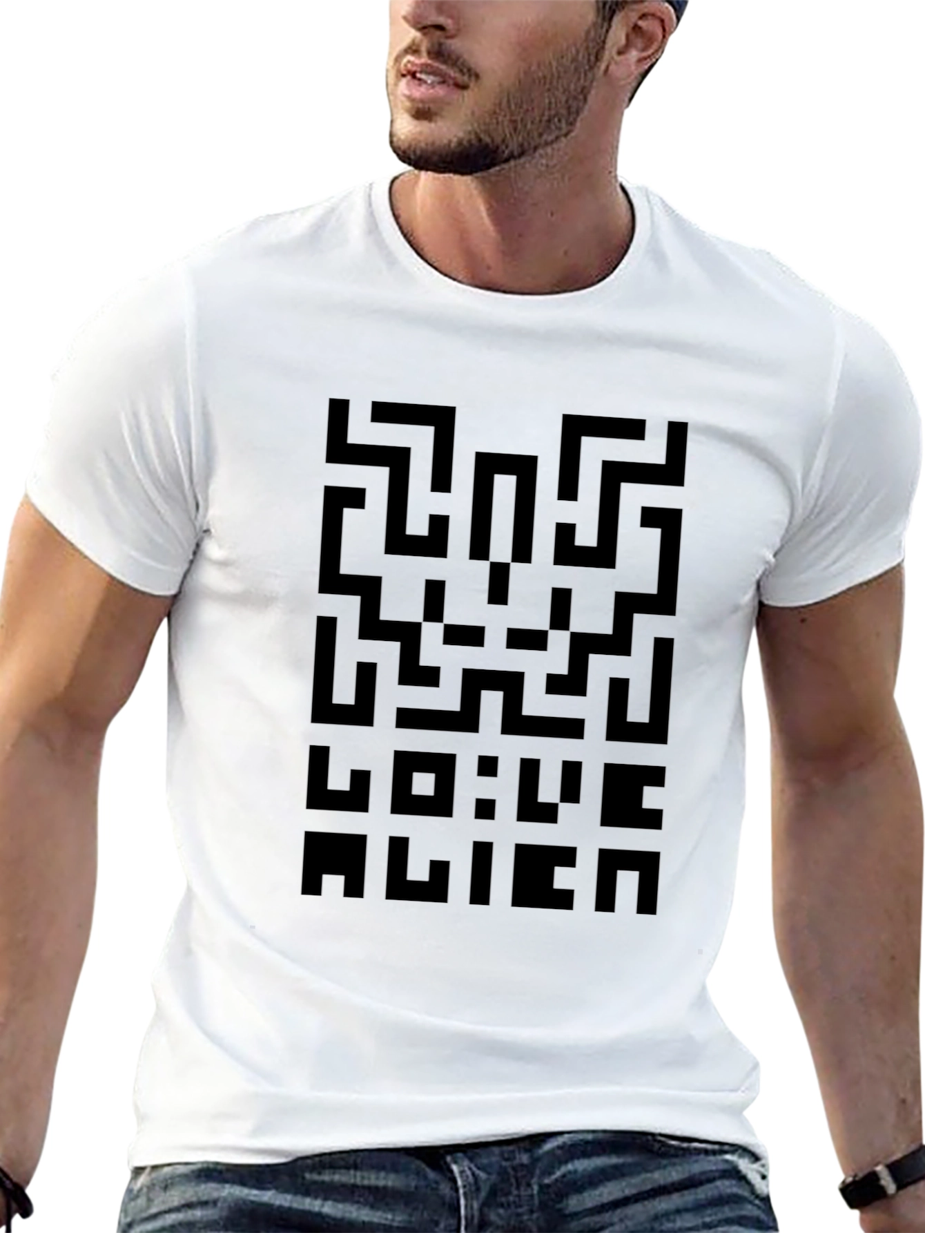 Maze Love Alien Black T-Shirt