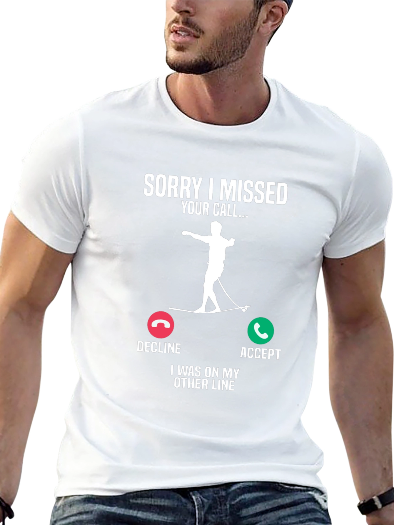 Sorry Missed Call Water Skiing T-Shirt