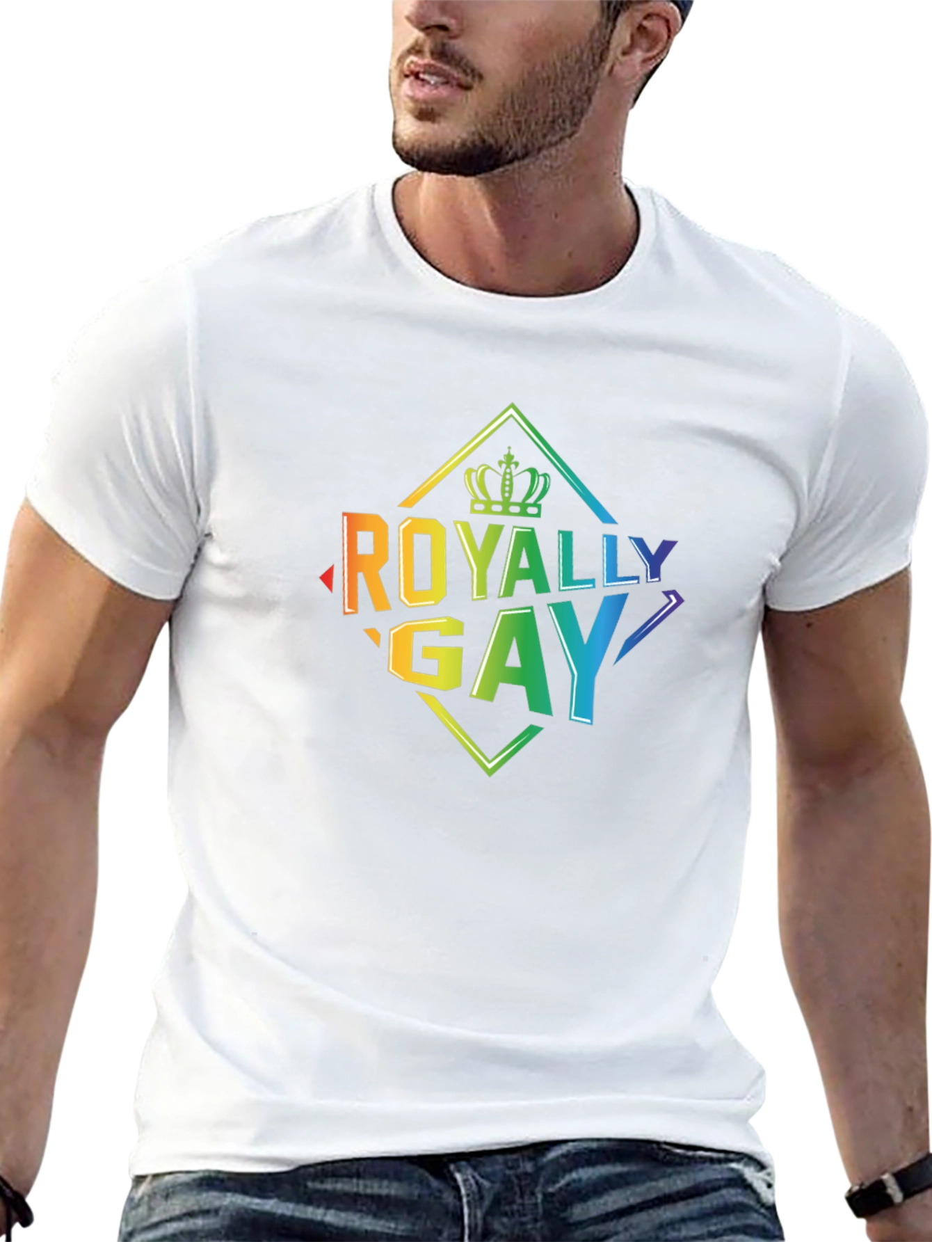 Royally Gay Pride T-Shirt - Rainbow Graphic Tee