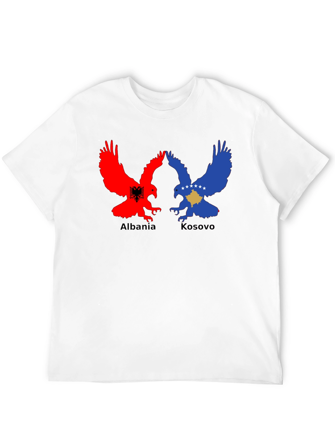 Albania Kosovo Eagle Black T-Shirt