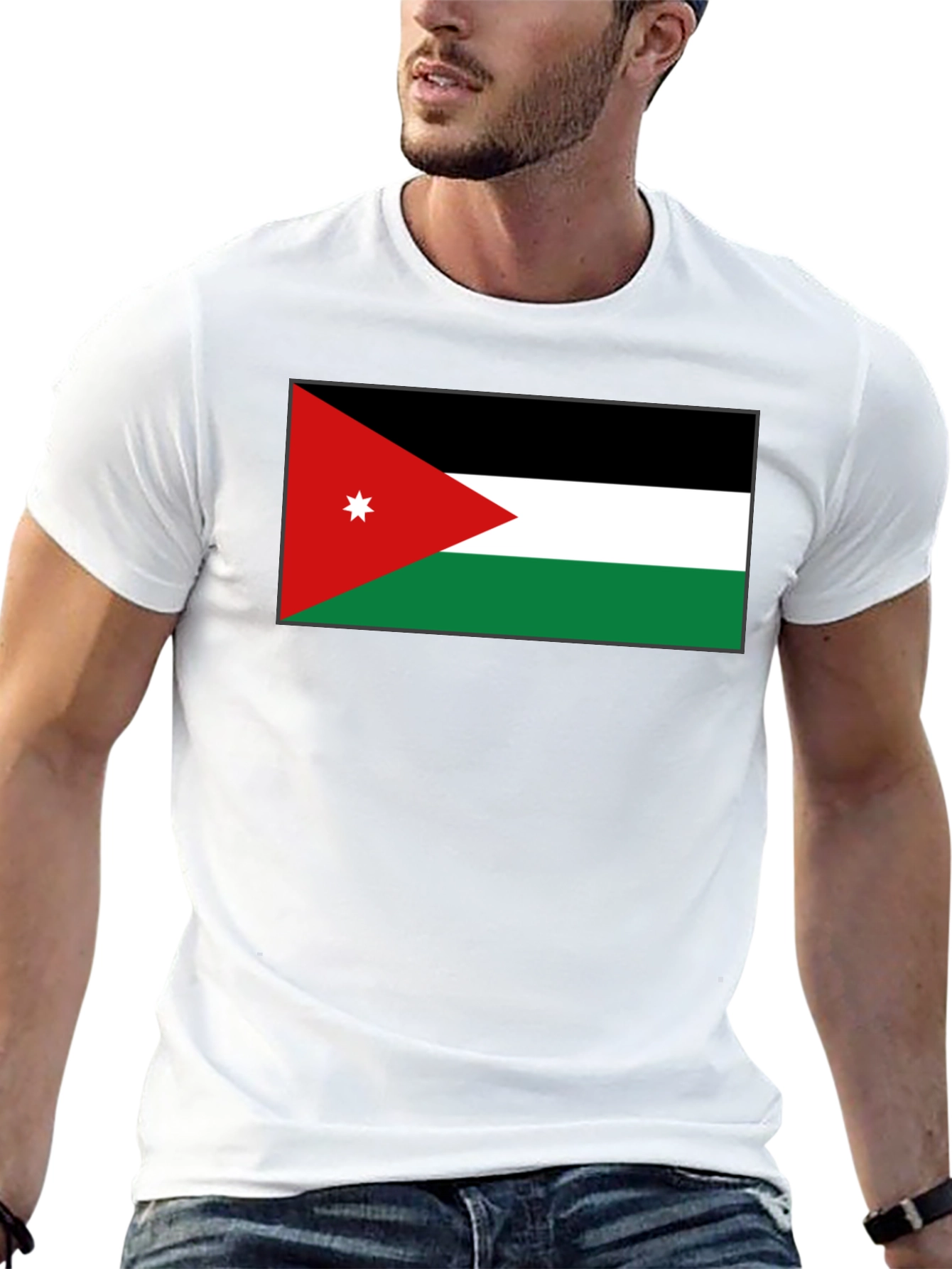 Jordan Flag Graphic Tee - Black Casual T-Shirt