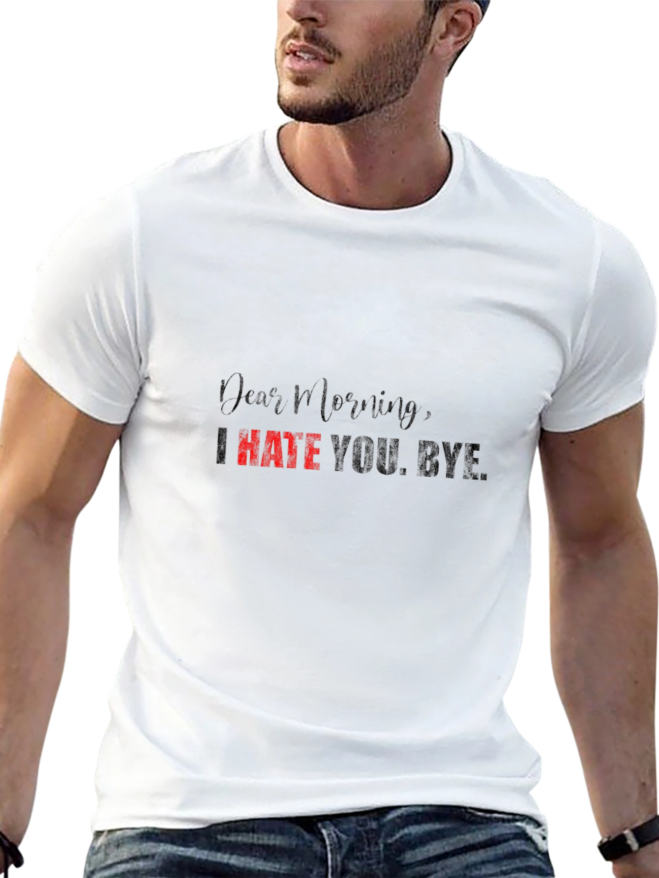 Dear Morning Graphic Tee - Black Unisex Shirt