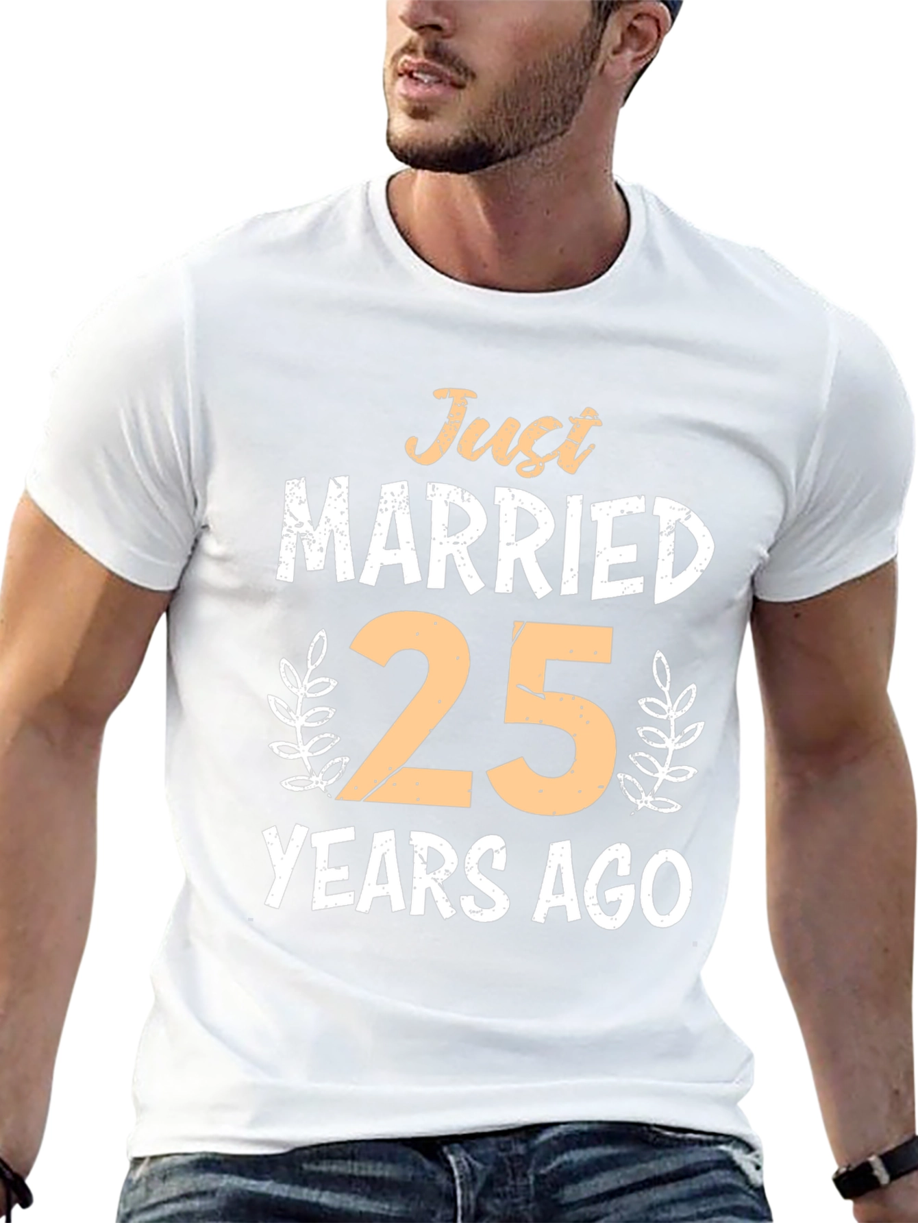 Just Married 25 Years Ago Anniversary T-Shirt