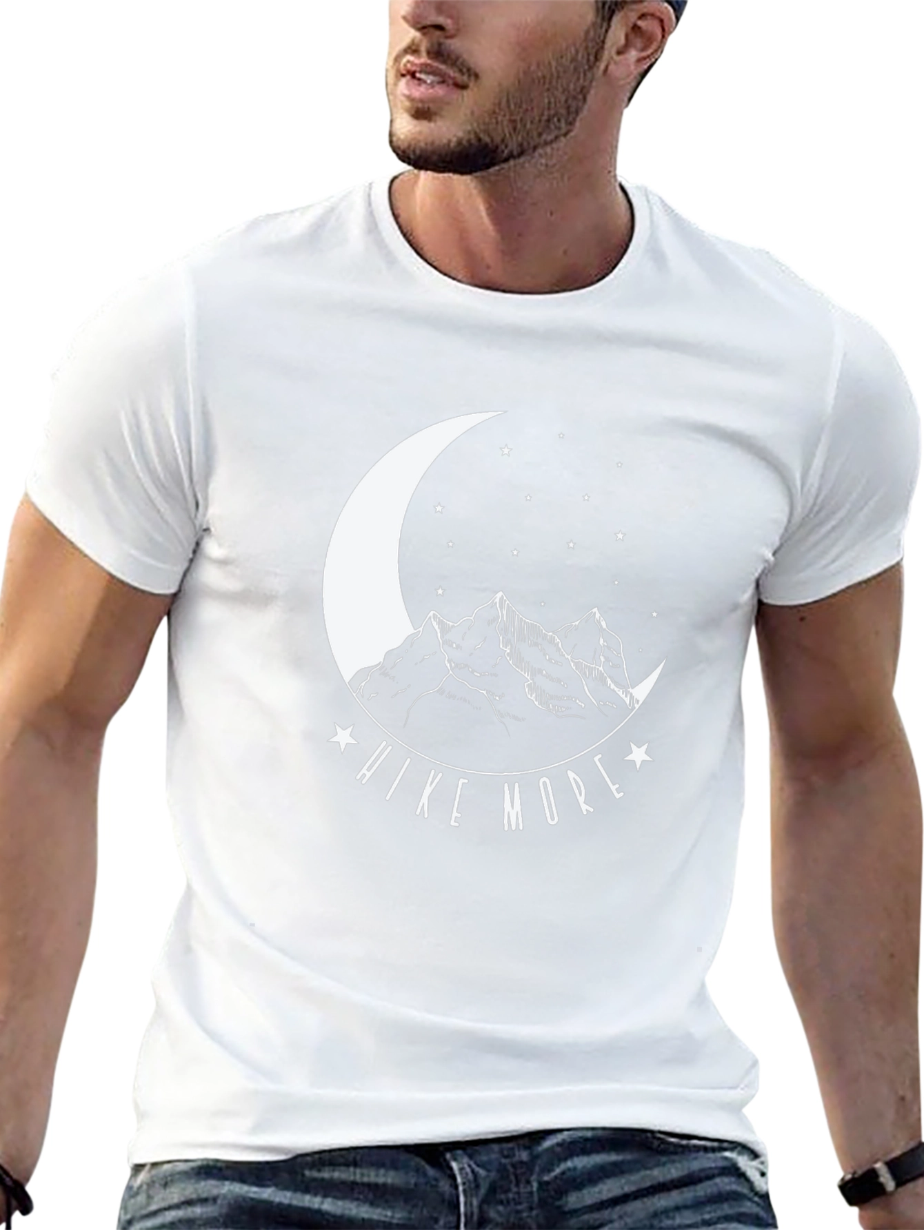 Hike More Black Graphic Tee