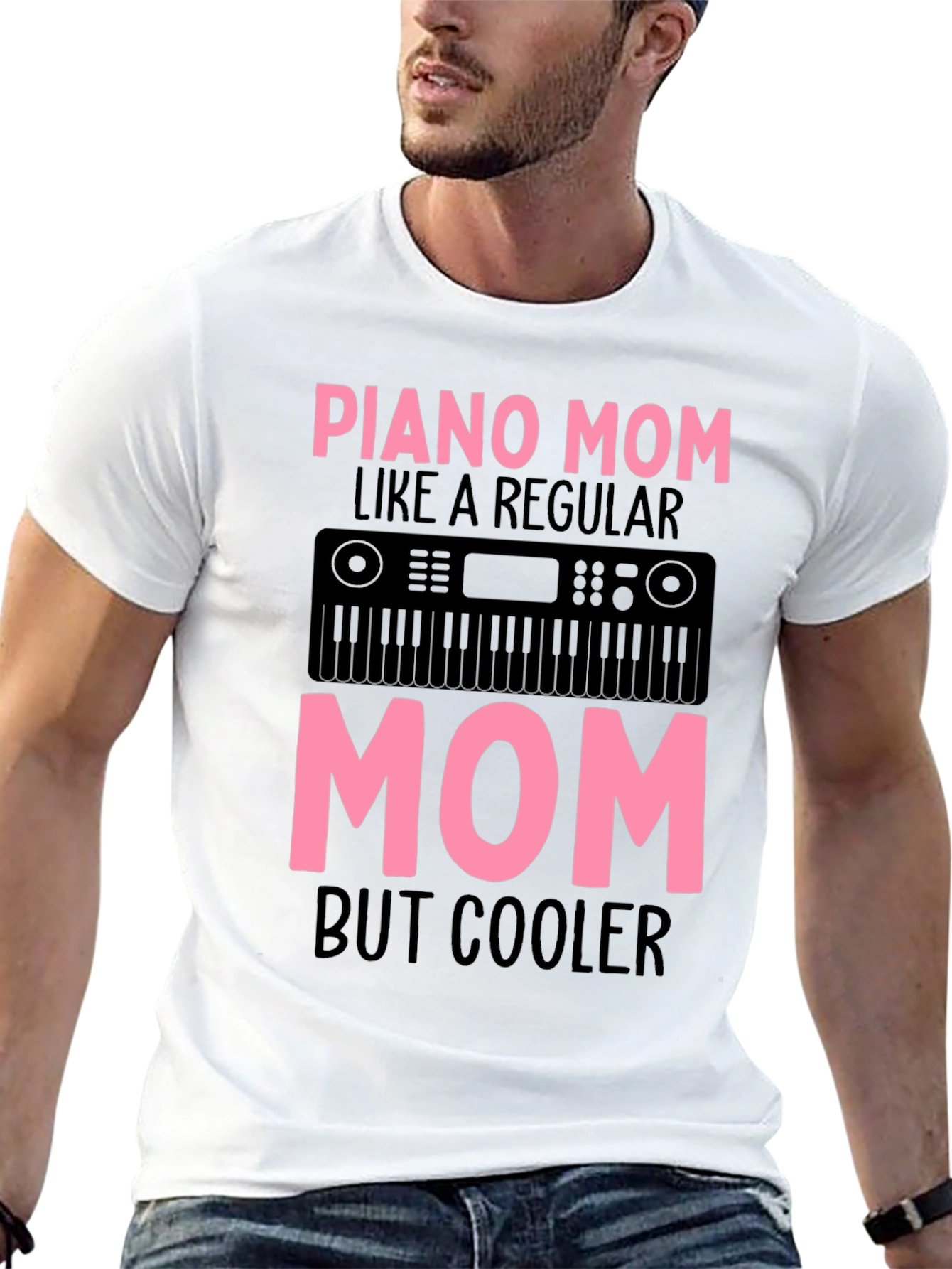 Piano Mom Graphic Tee - Cool Mothers Day Gift