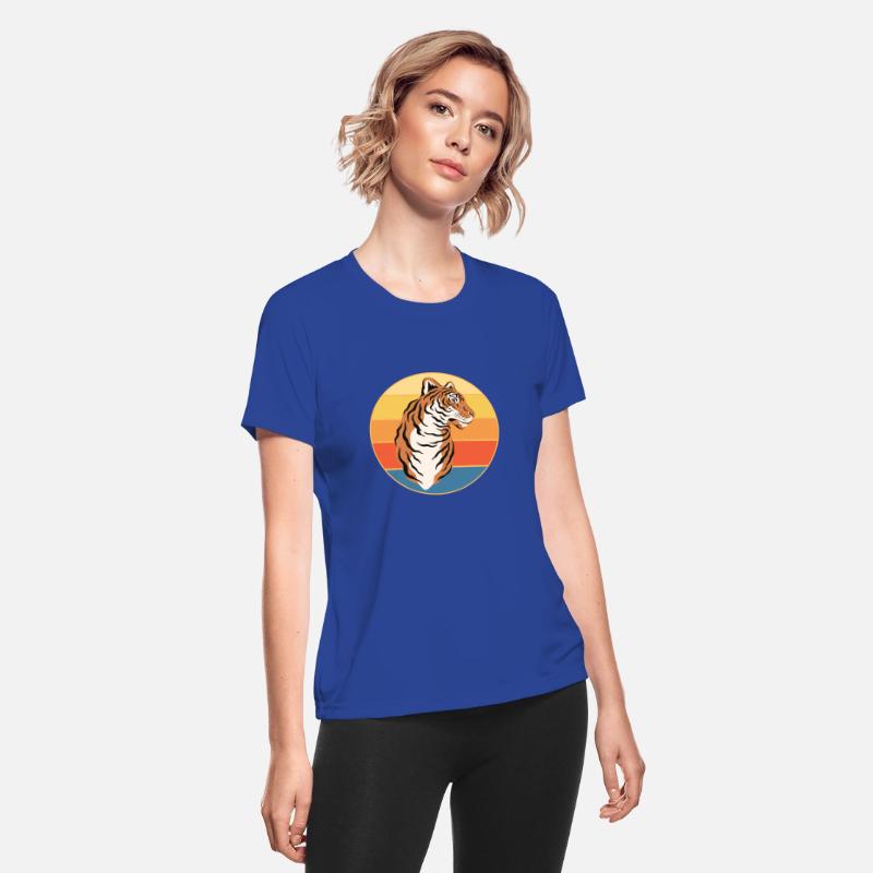 Tiger Big Cat Vintage Retro Sunset