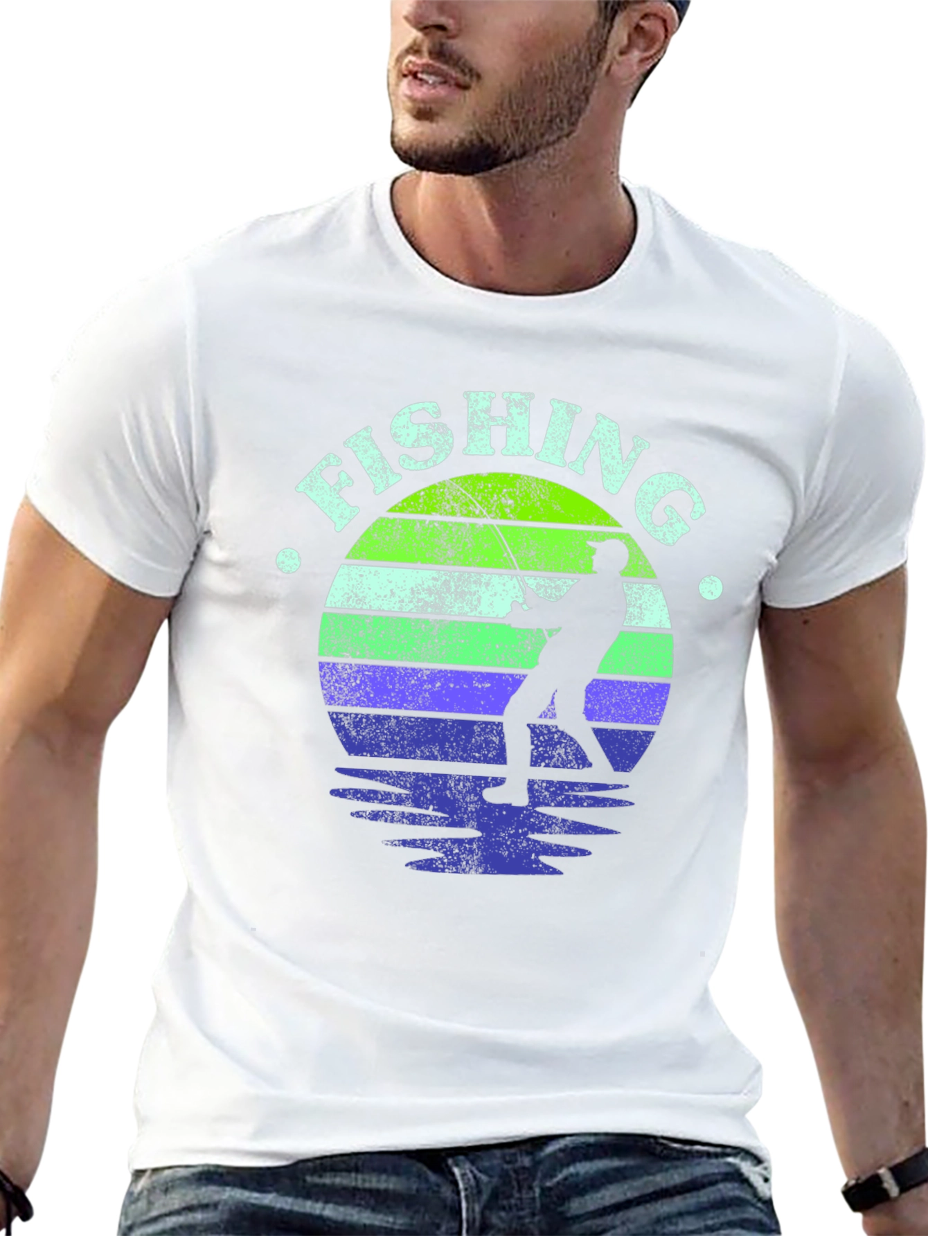 Fishing Graphic Tee - Black