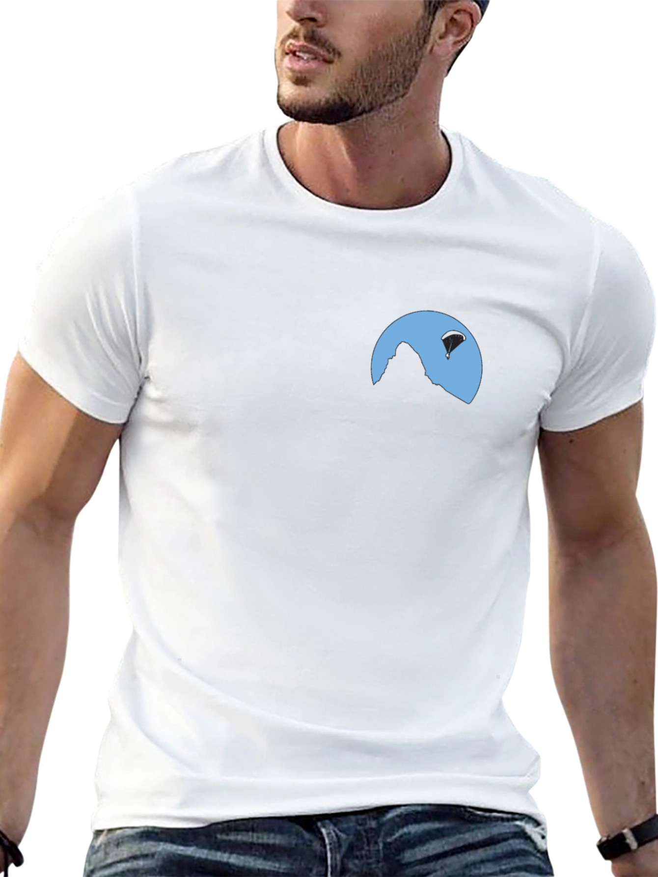 Mountain Paragliding Graphic Tee - Black