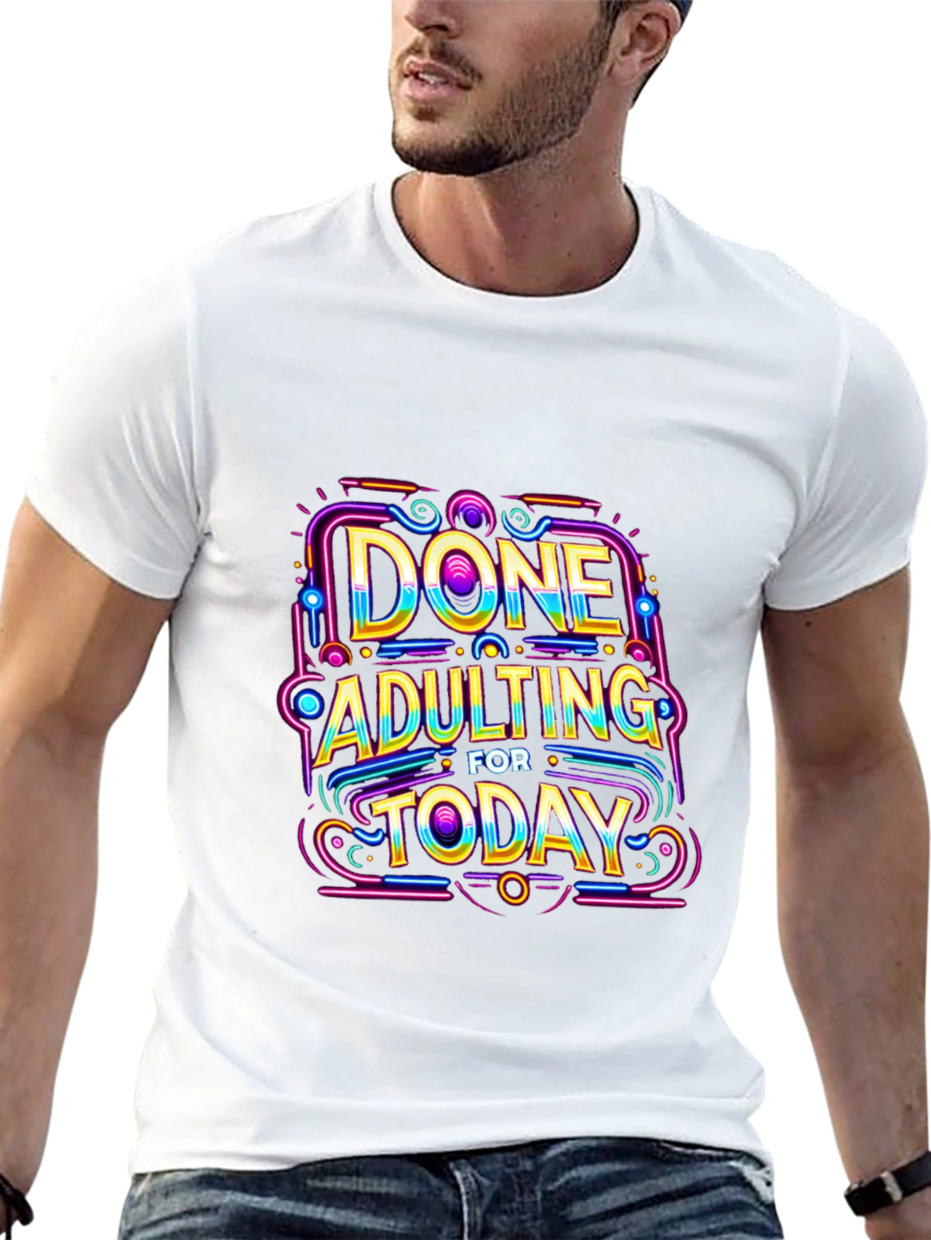 Done Adulting Today Black T-Shirt