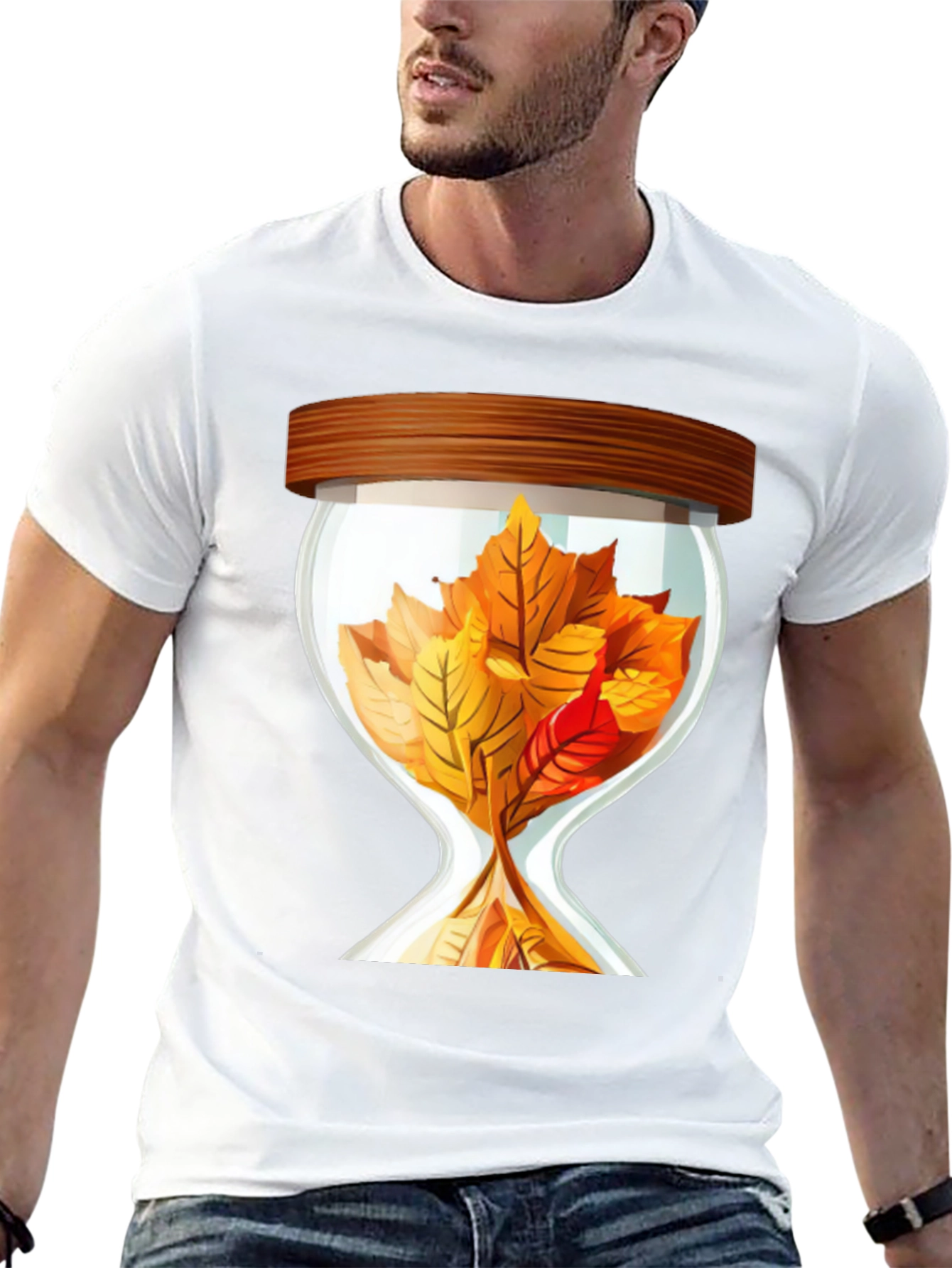 Autumn Leaf Hourglass Graphic Tee