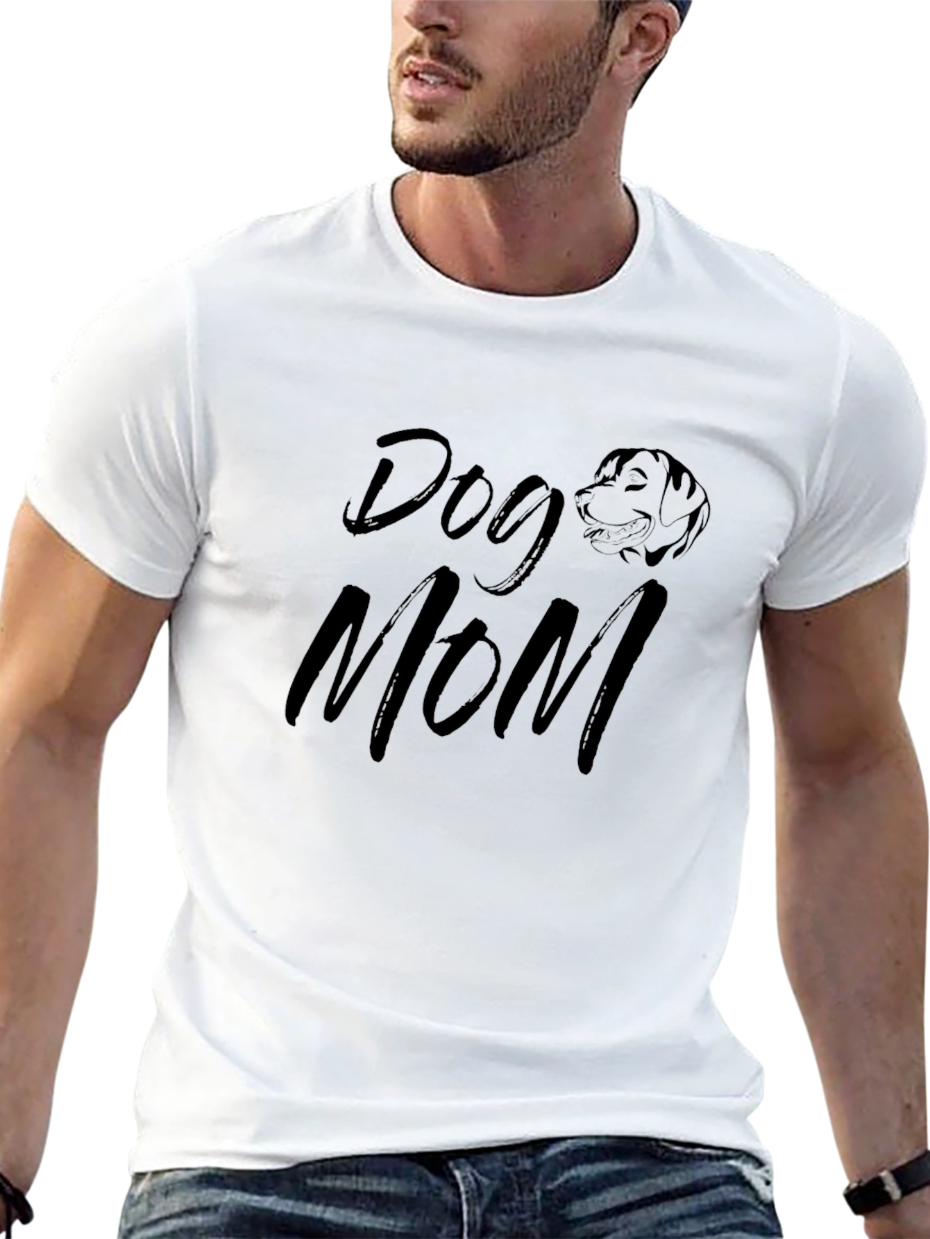 Dog Mom T-Shirt - Black Graphic Tee