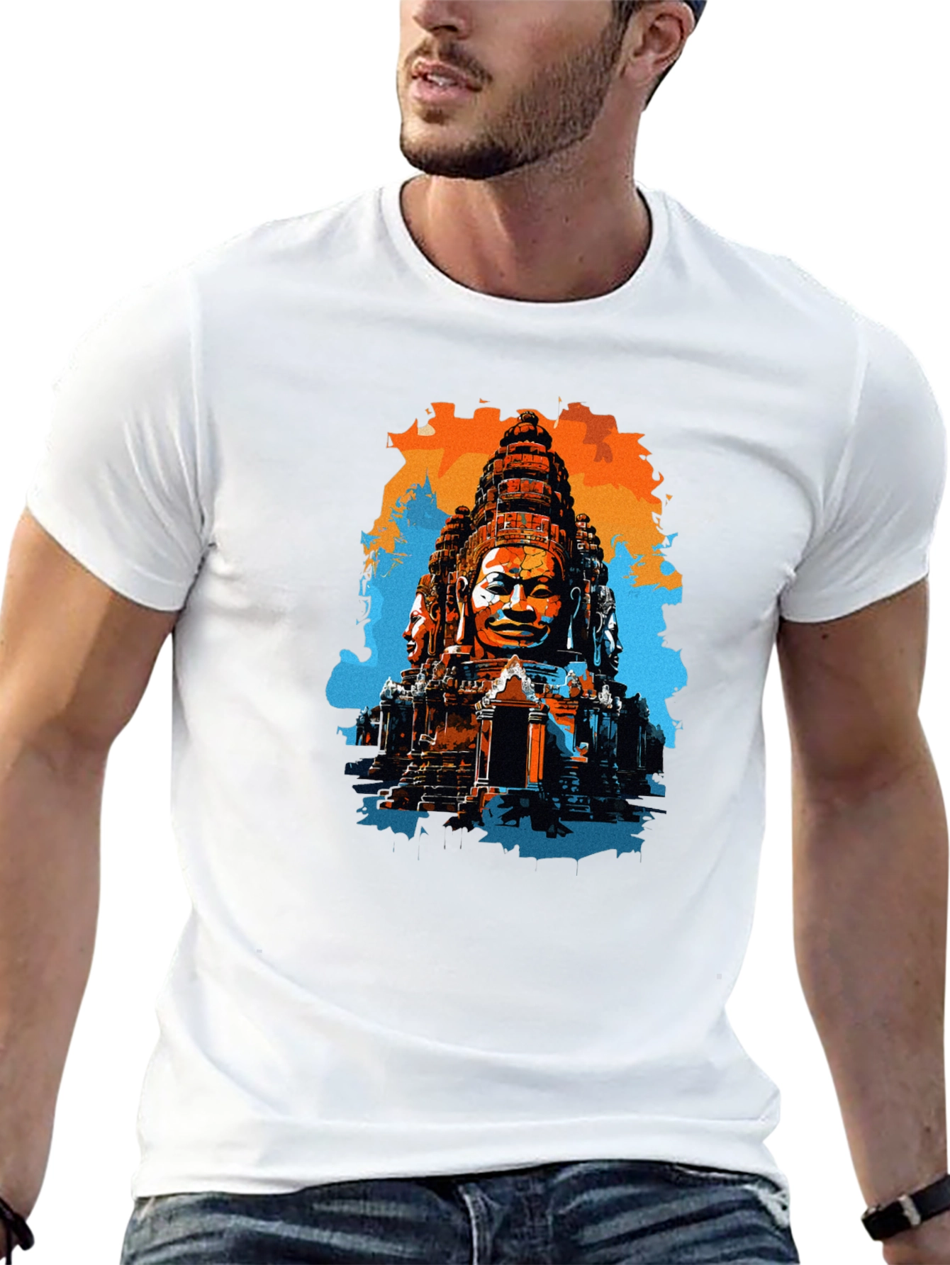 Bayon Temple T-Shirt Angkor Wat Cambodia Black