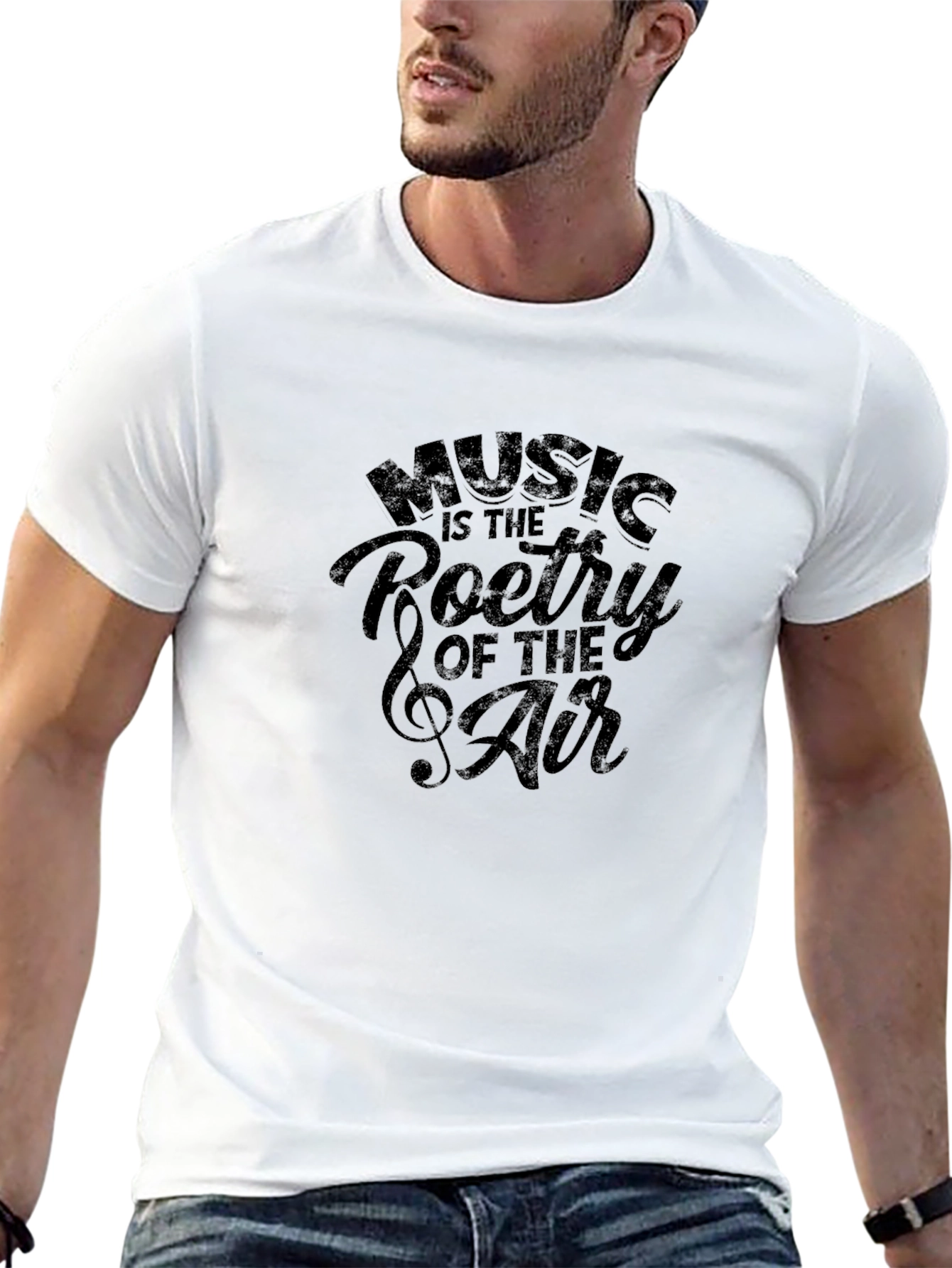 Music is The Poetry of the Air Black T-Shirt