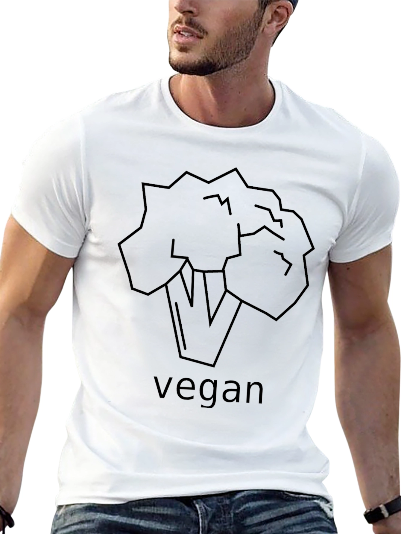 Vegan Broccoli T-Shirt - Black
