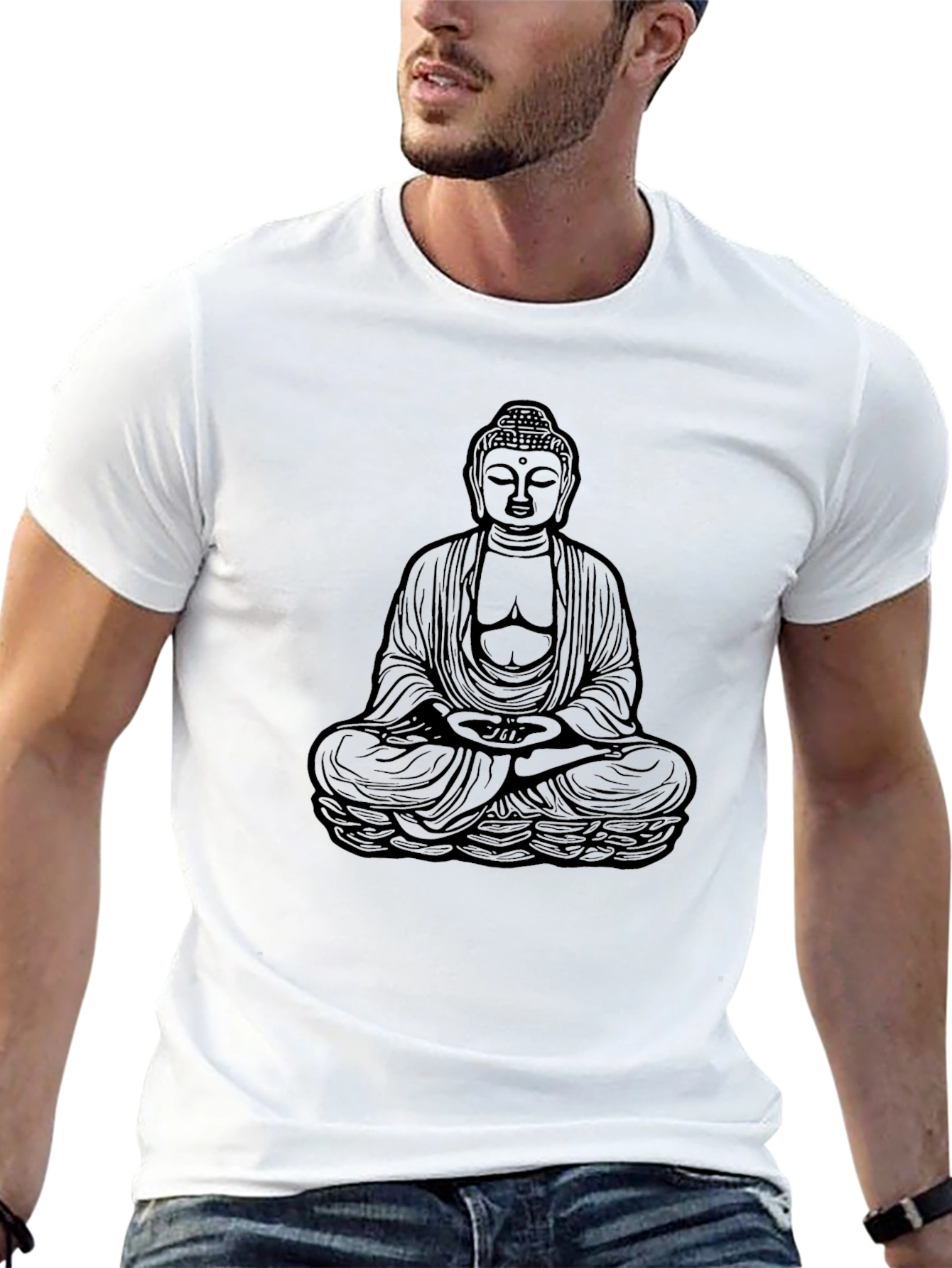 Buddha Graphic Black T-Shirt