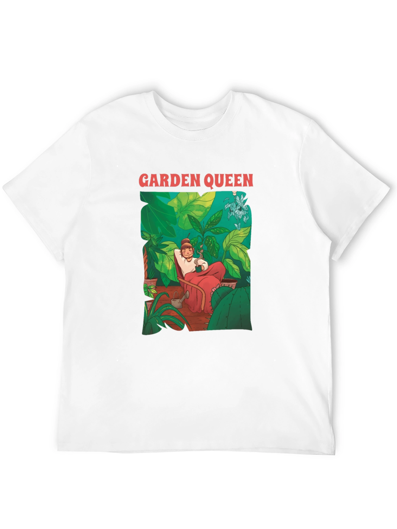 Garden Queen Graphic Tee - Unique Botanical Design