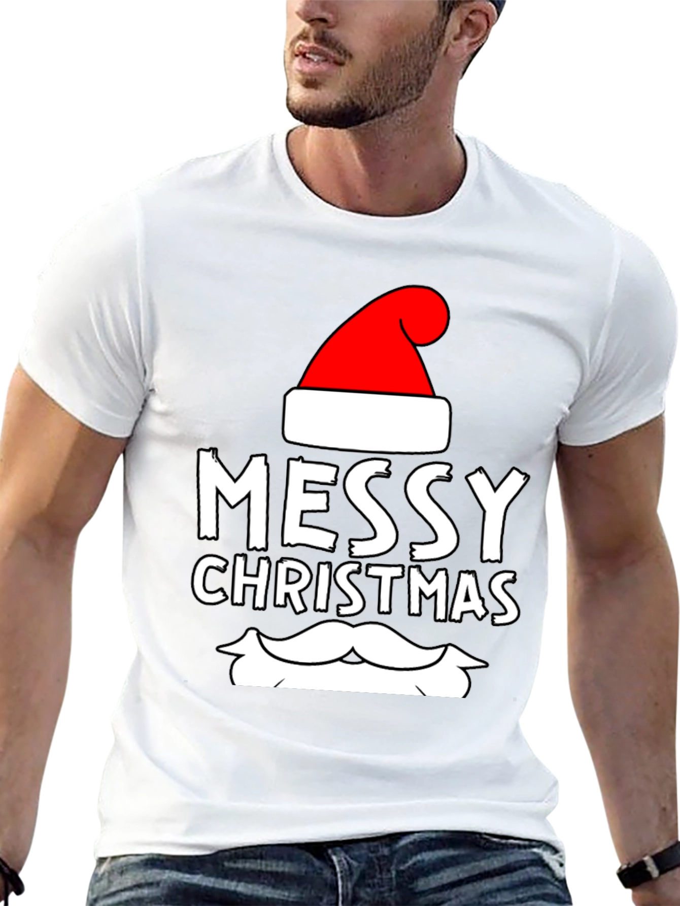 Messy Christmas Santa T-Shirt