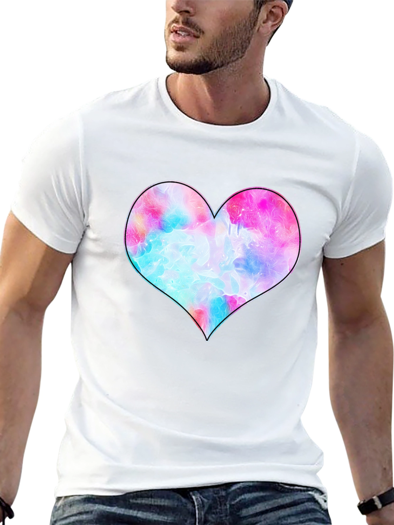 Heart Graphic Black T-Shirt