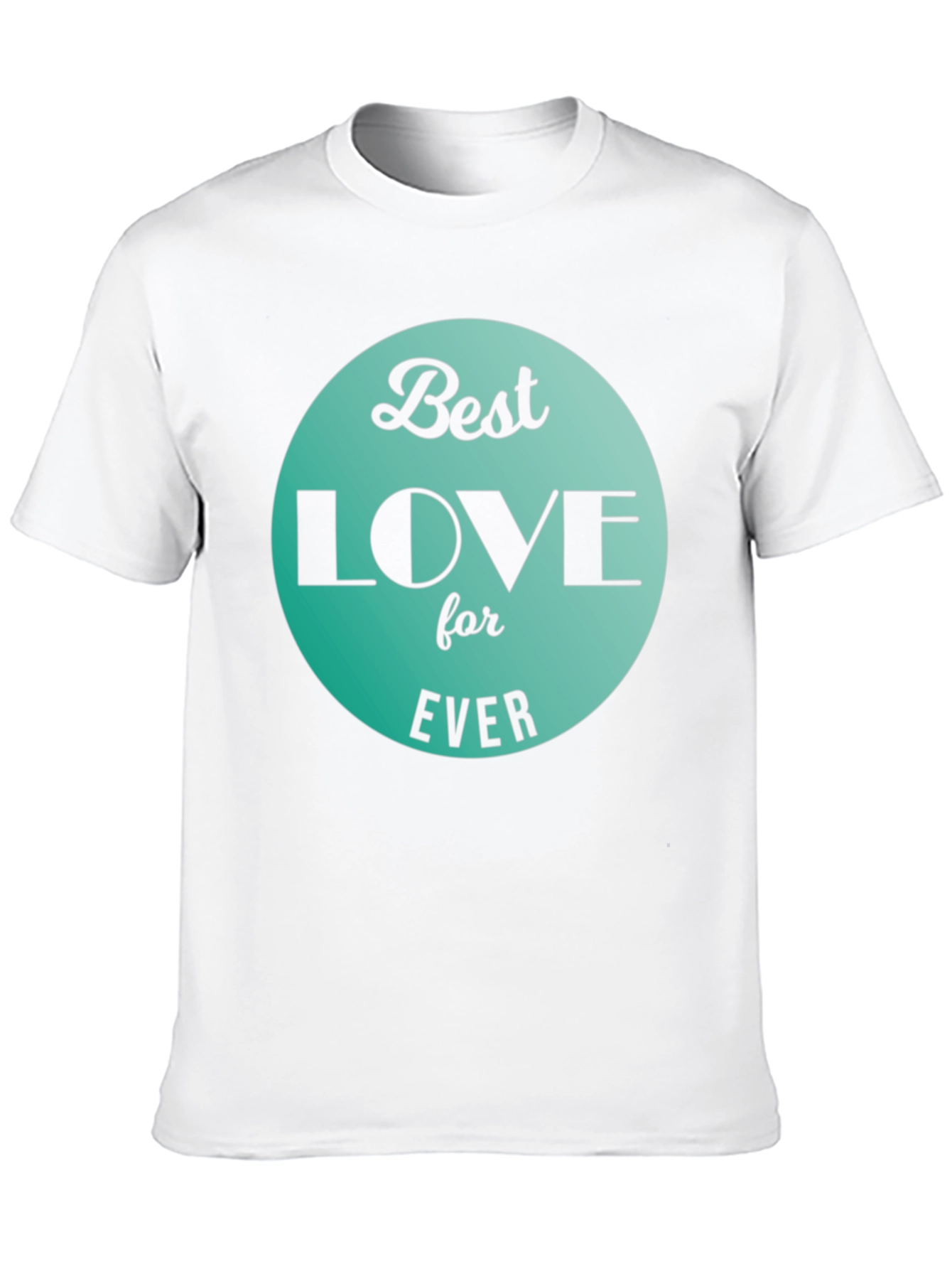 Best Love for Ever Graphic T-Shirt - Black