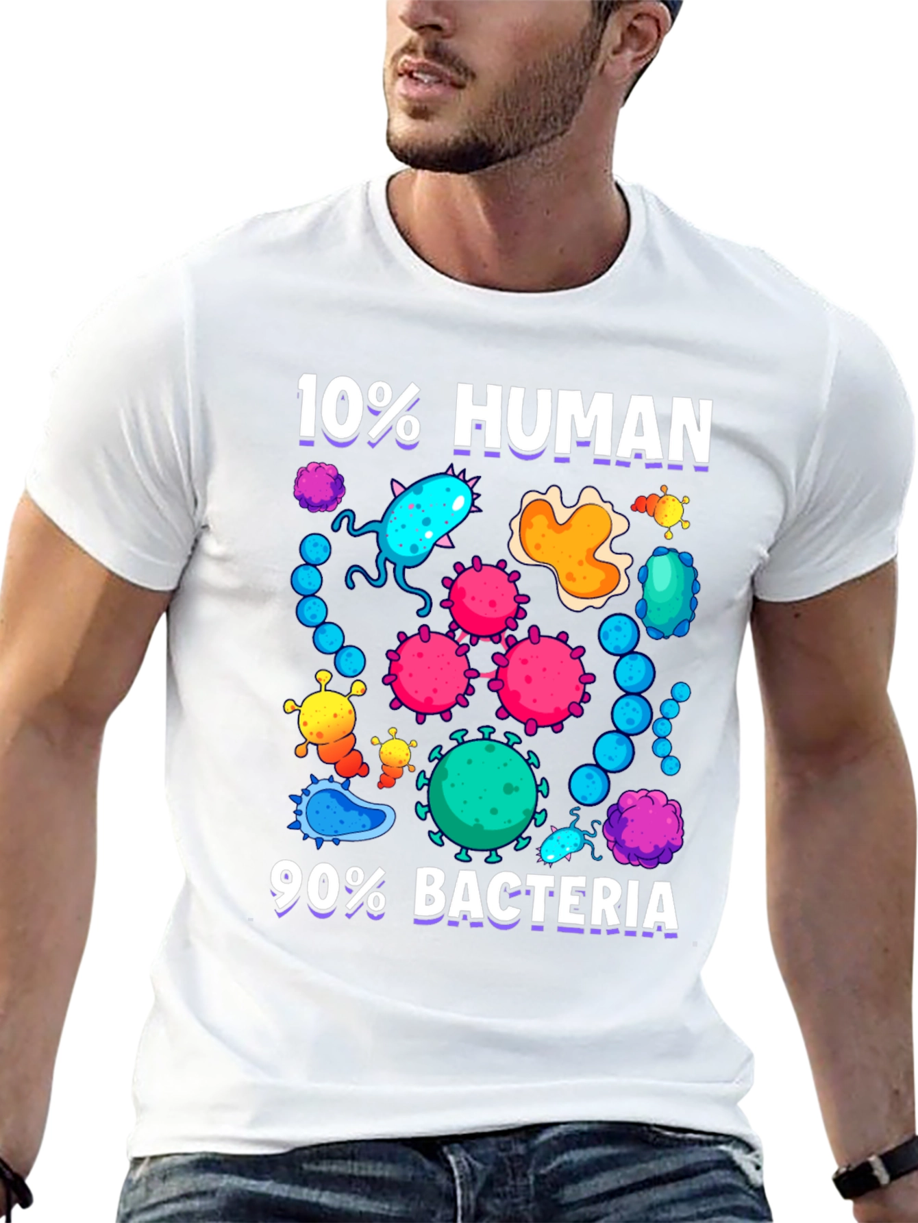 10% Human 90% Bacteria Graphic T-Shirt