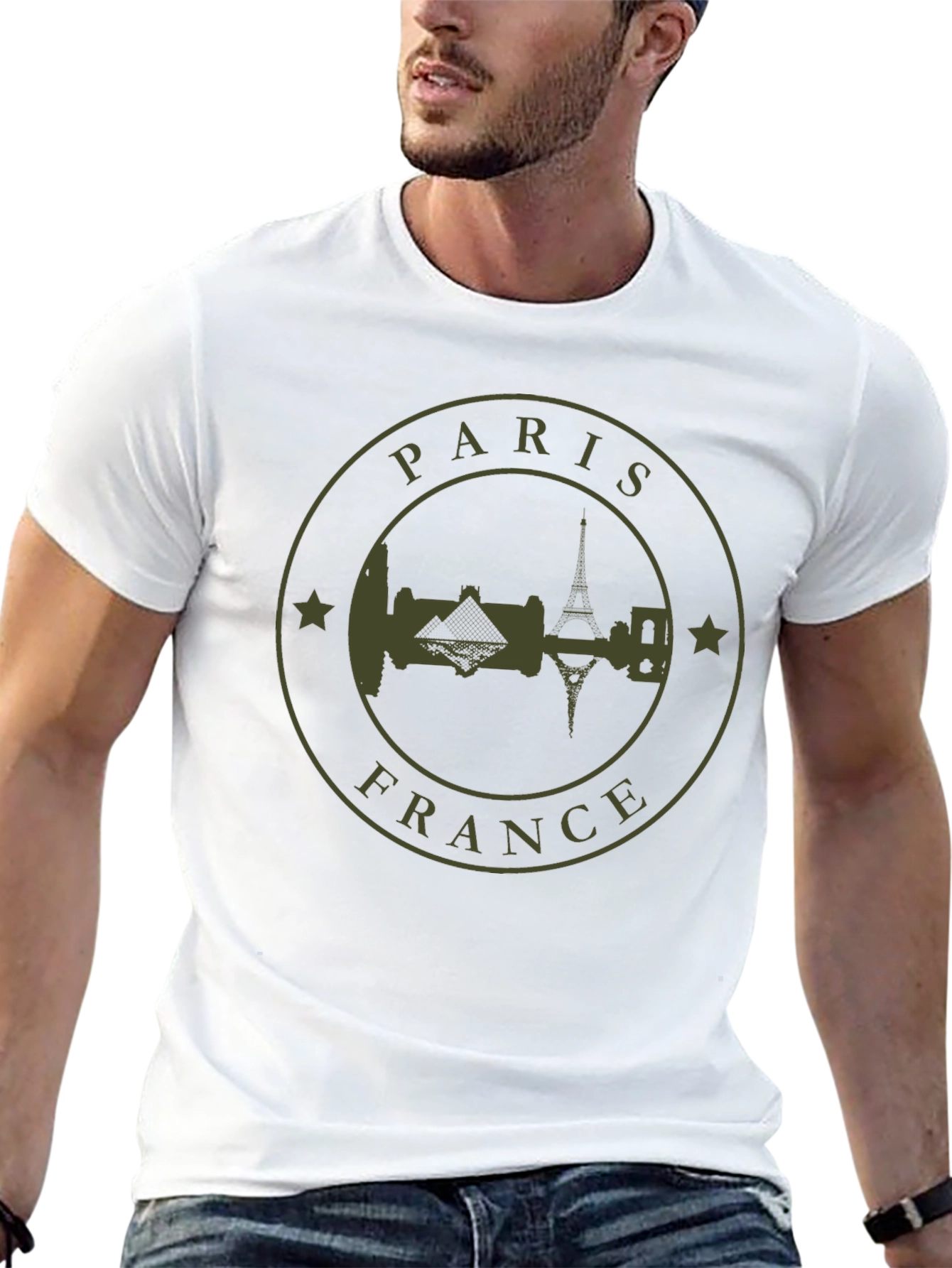 Paris France Graphic Tee - Black Cotton T-Shirt