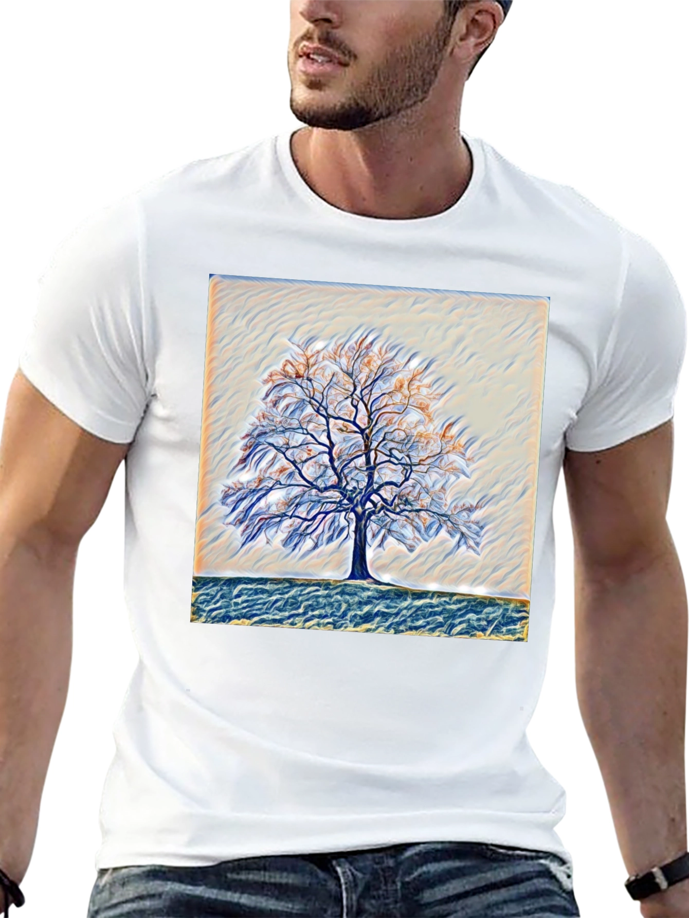 Abstract Tree Graphic Tee - Nature Art T-Shirt