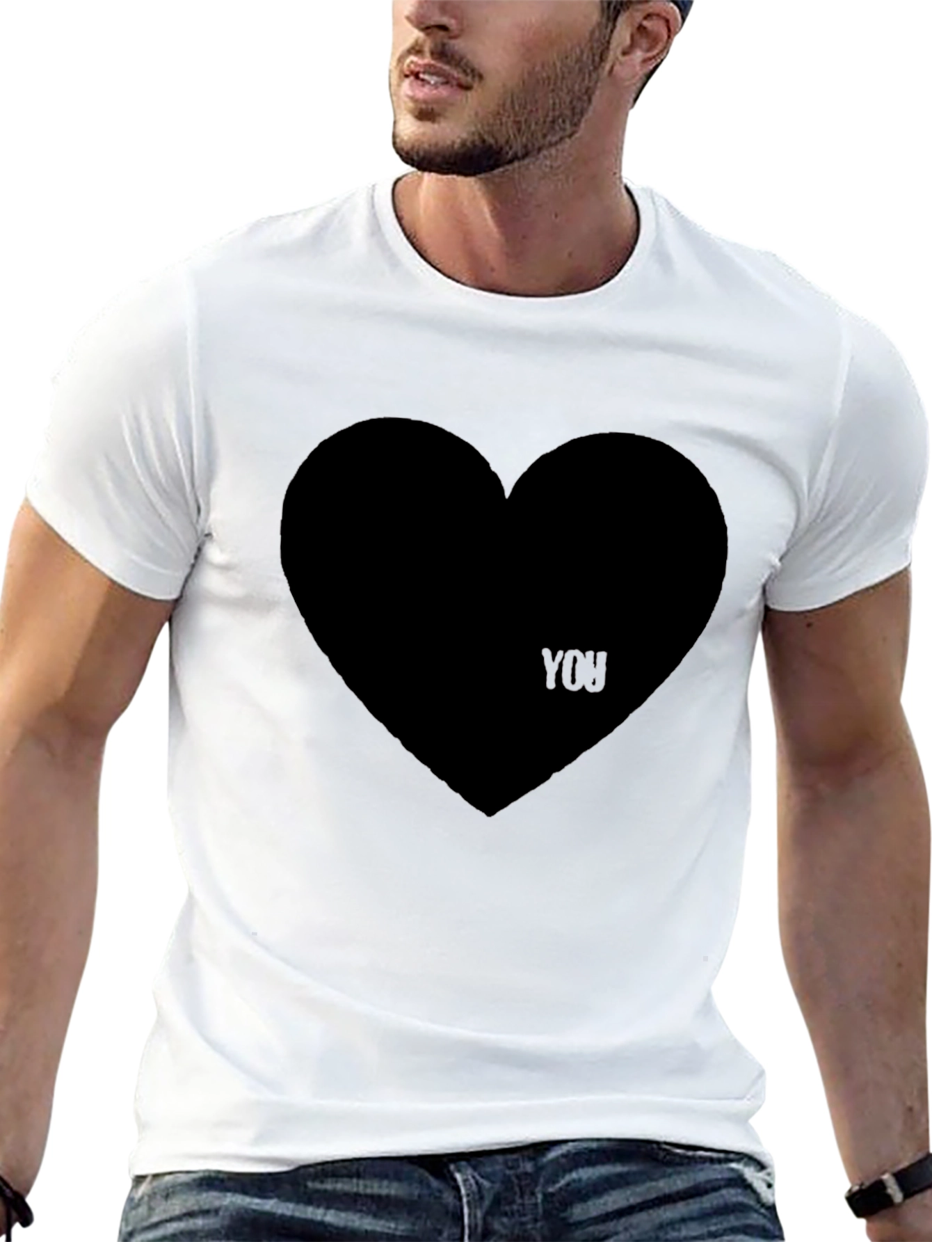 I Heart You Black Graphic Tee