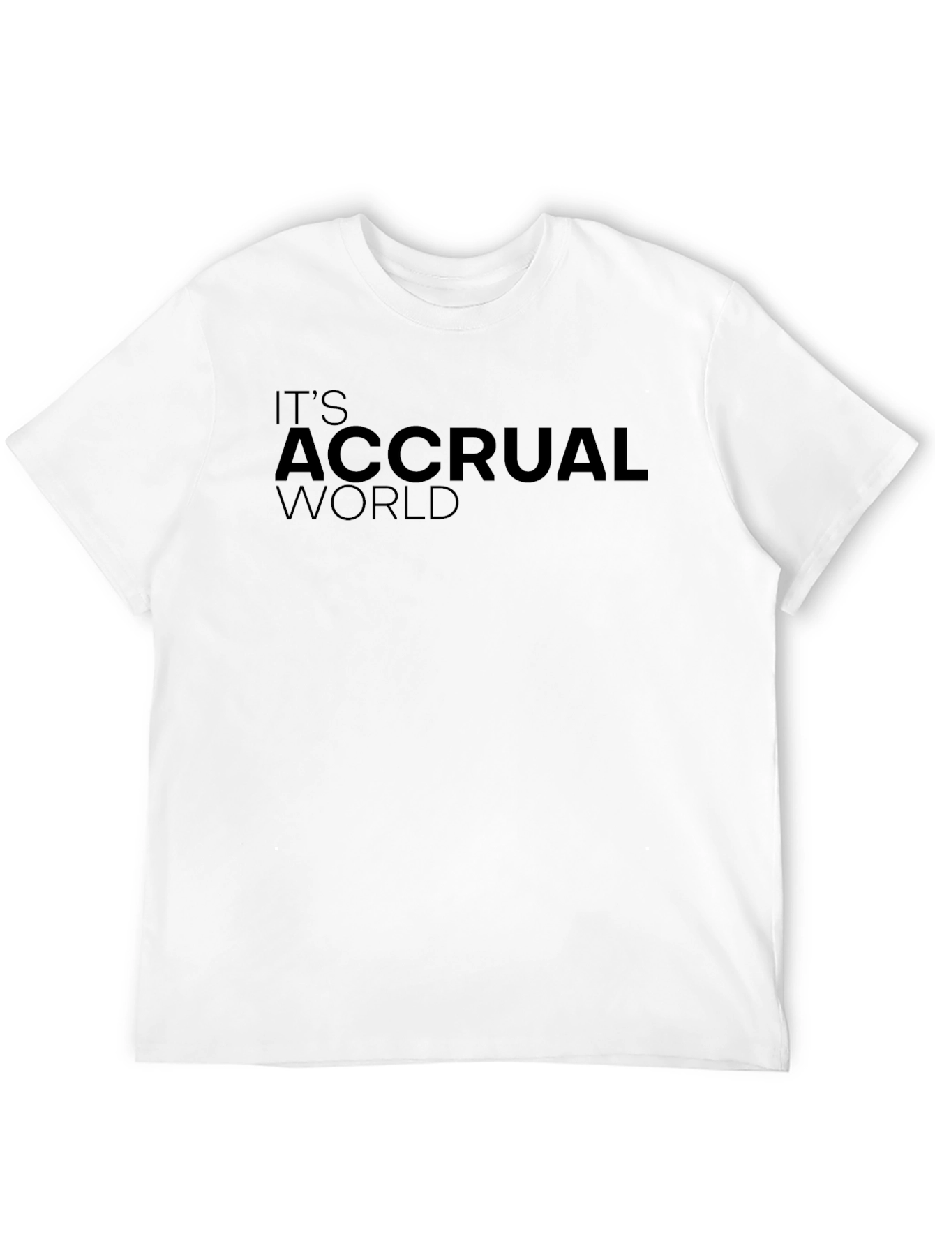Its Accrual World Black T-Shirt
