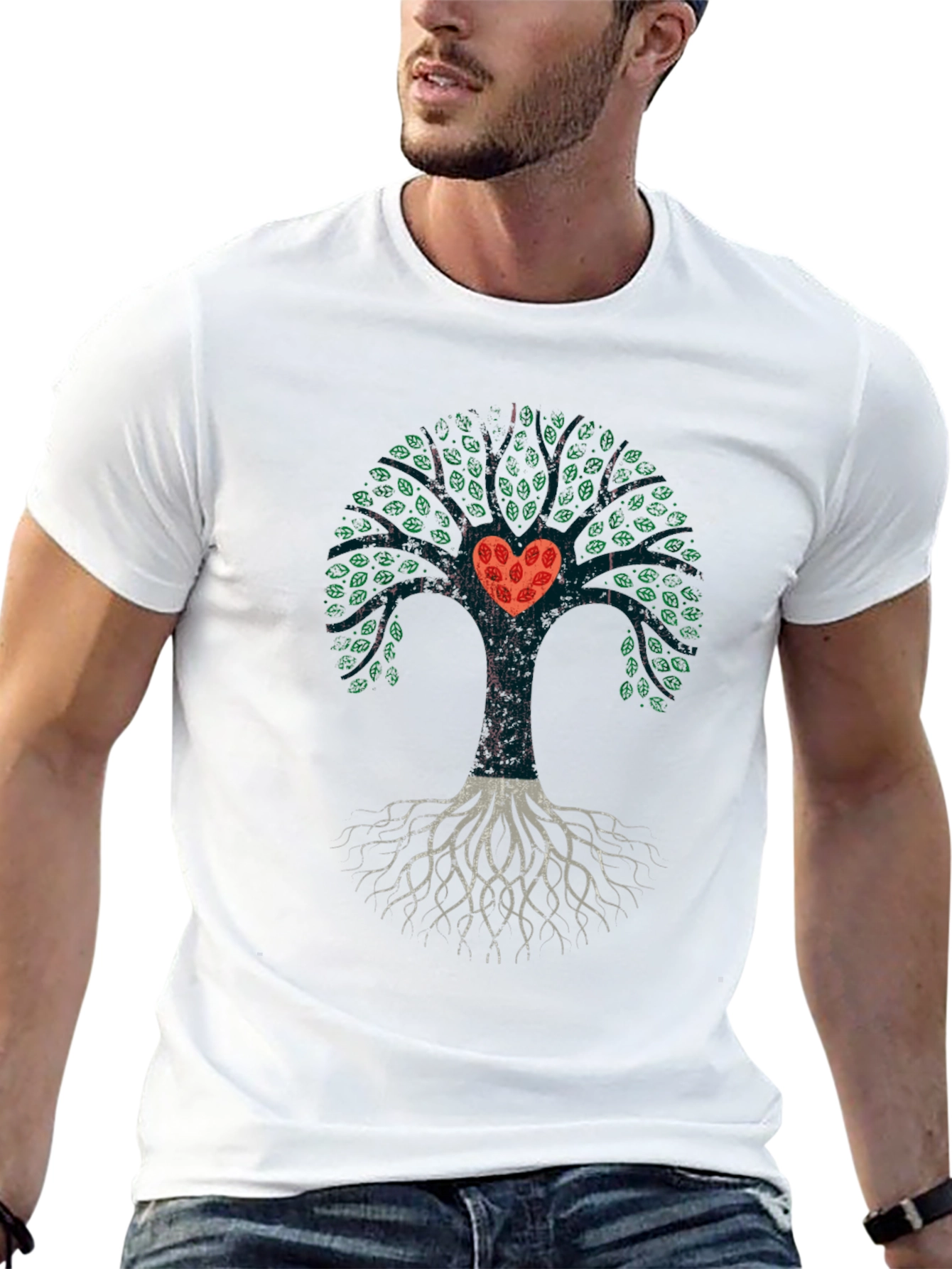Heart Tree Graphic Tee - Black