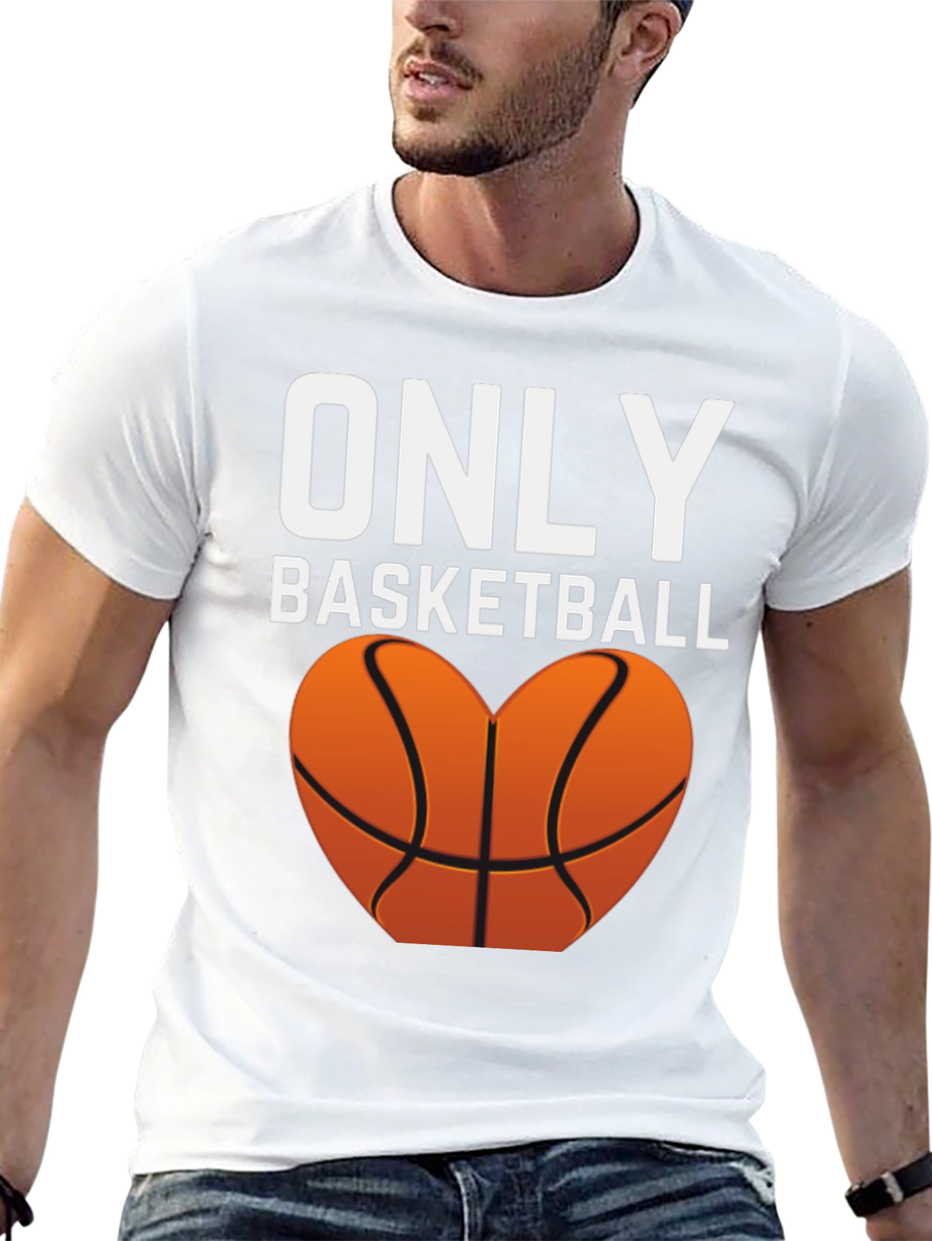 Only Basketball Heart Graphic Tee