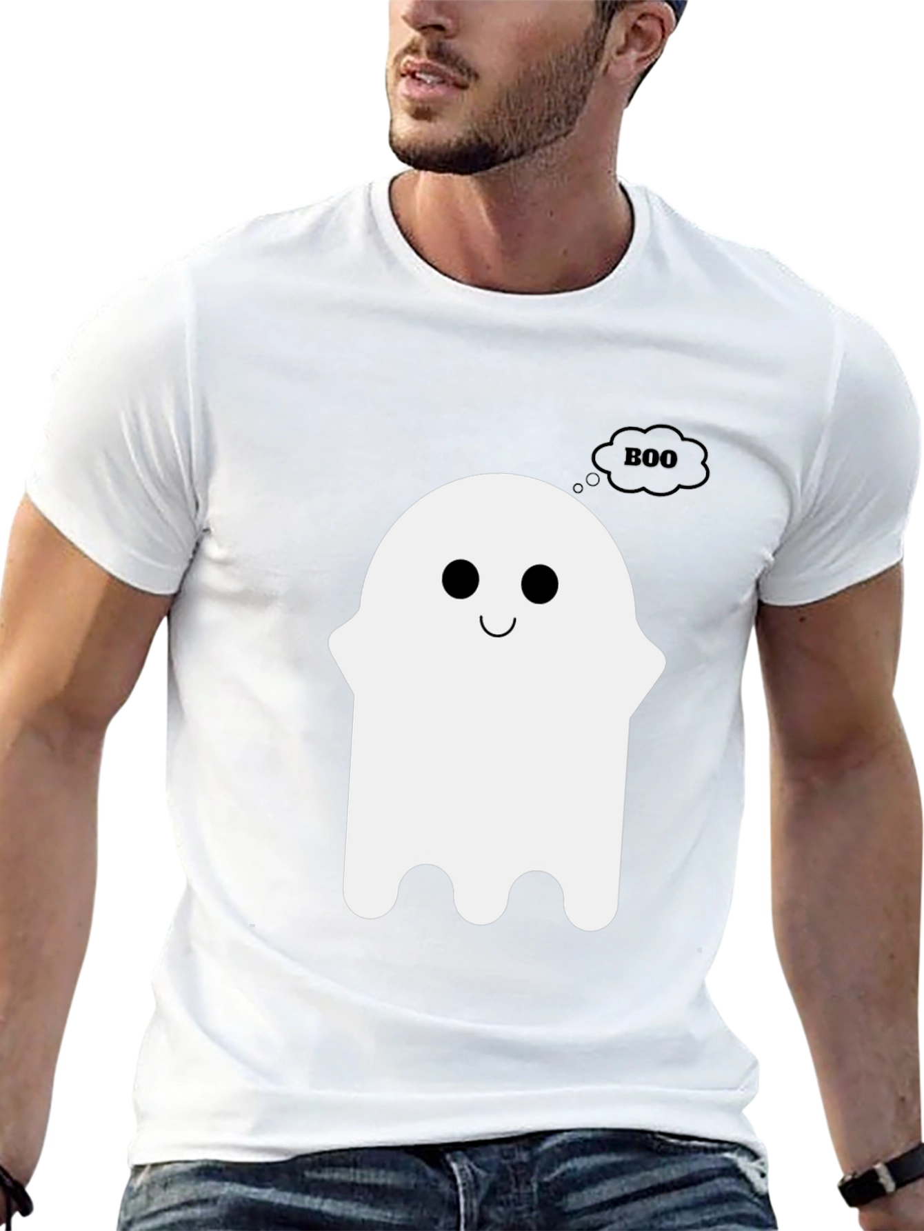 Boo Ghost Graphic Tee - Halloween Spooky Season Shirt