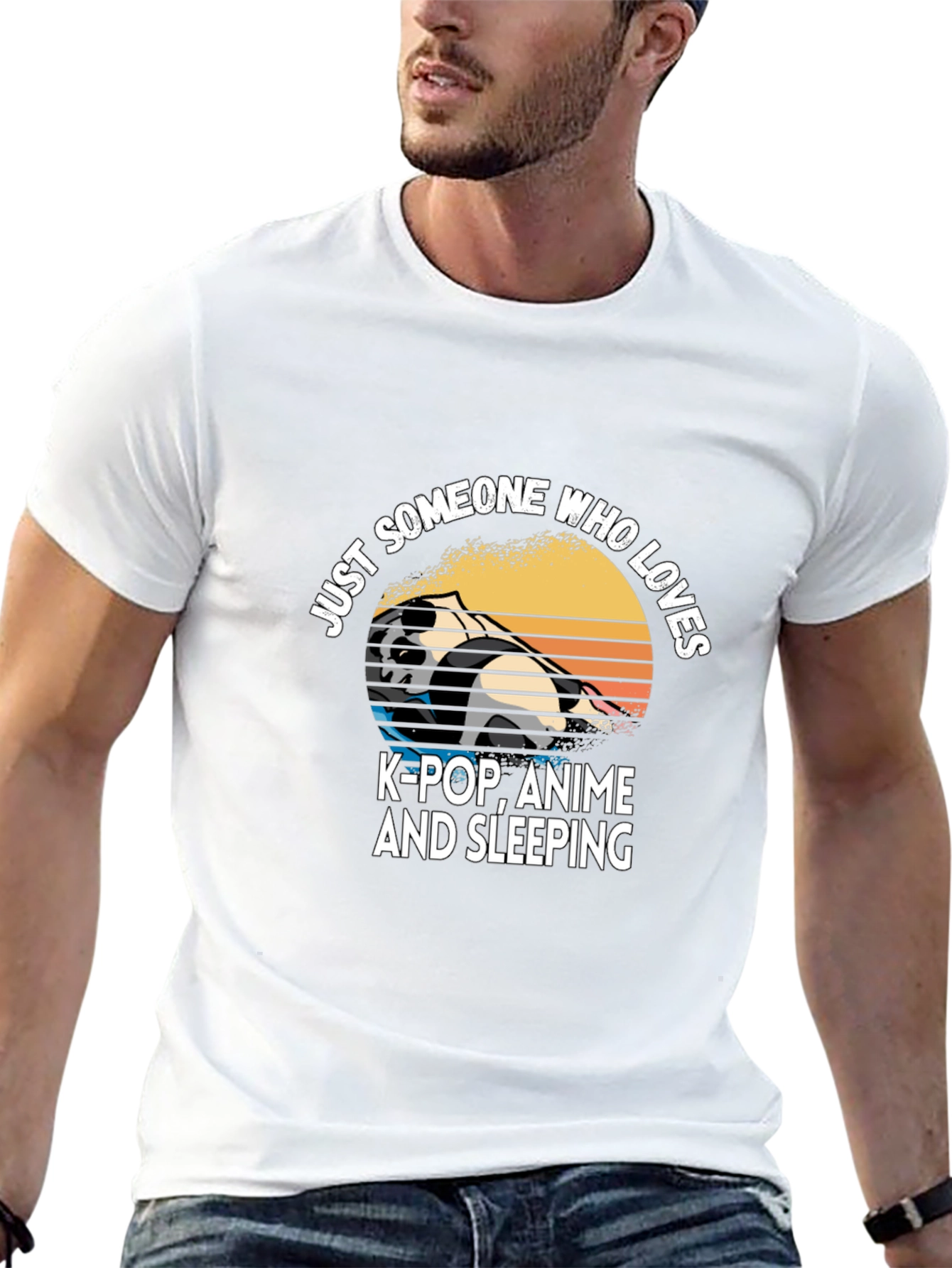 K-Pop Anime & Sleeping Panda T-Shirt